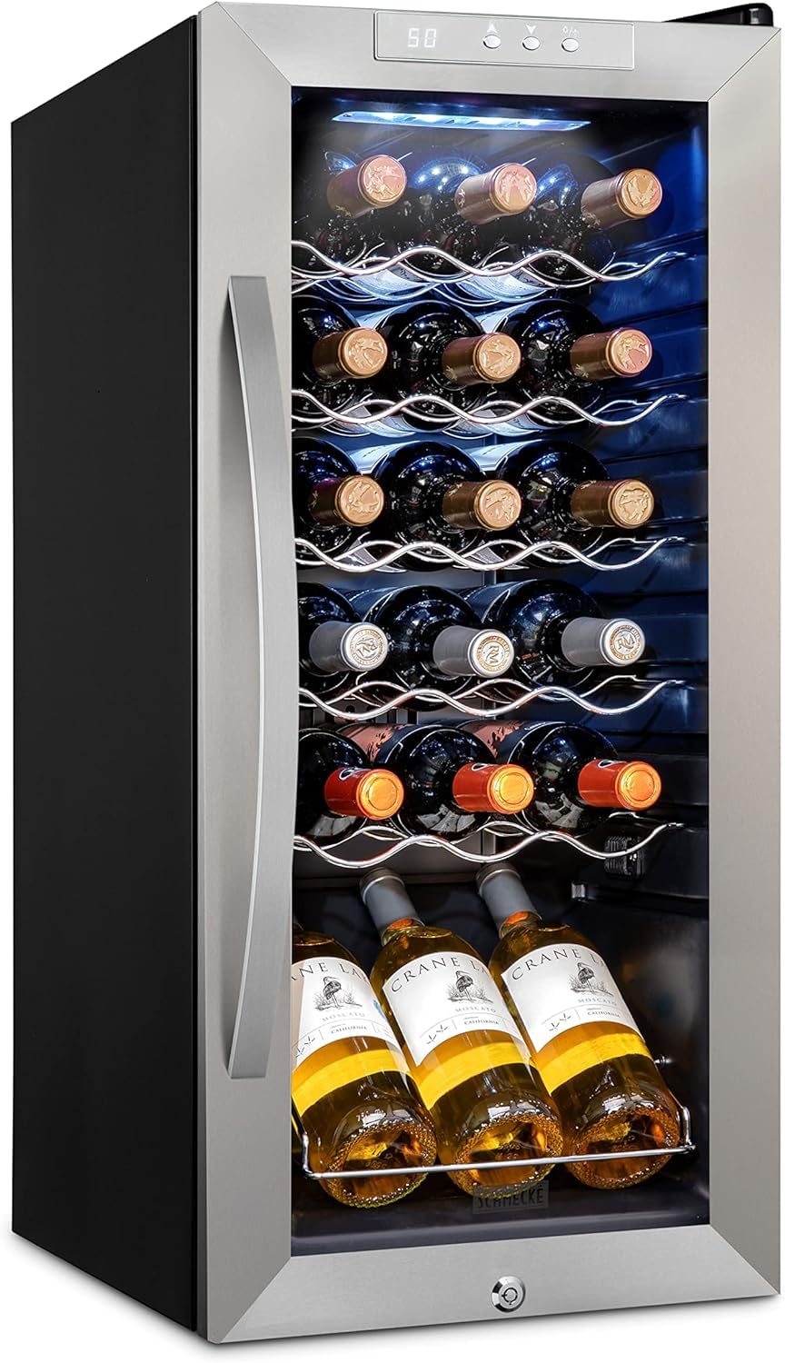 Foto 2 pulgar | Refrigerador De Vino Schmécké Para 18 Botellas Con Cierre 41°c-64°c - Venta Internacional.