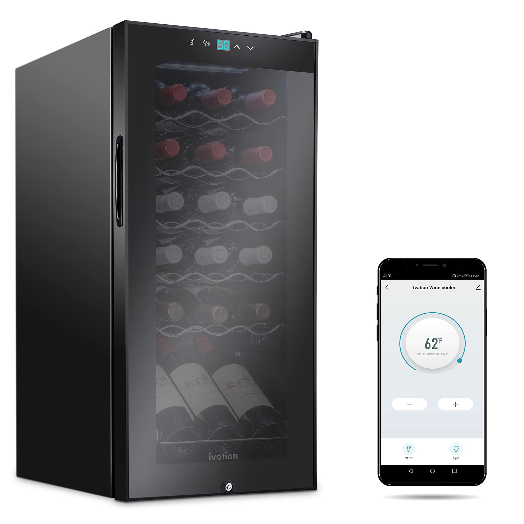 Foto 1 | Vine Cooler Refrigerator Ivation, Compresor De 18 Botellas - Venta Internacional.