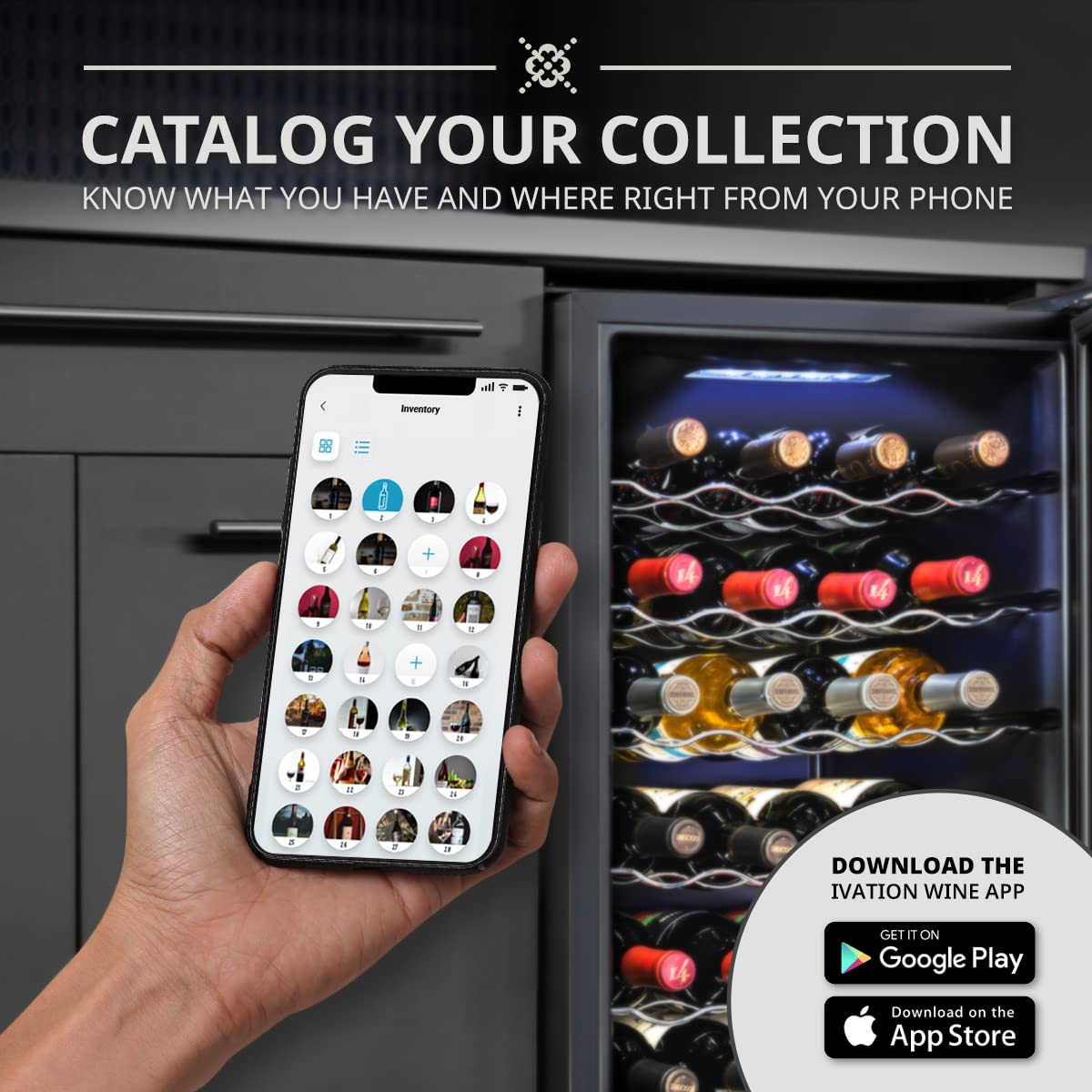 Foto 2 | Vine Cooler Refrigerator Ivation, Compresor De 18 Botellas - Venta Internacional.