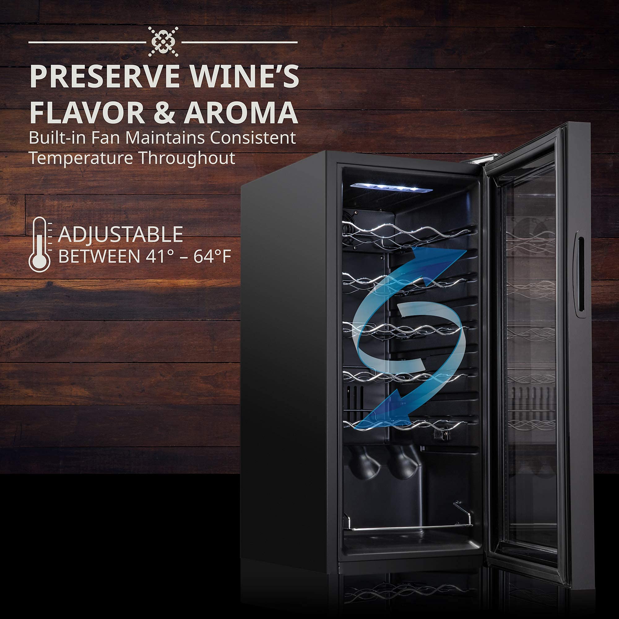 Foto 7 pulgar | Vine Cooler Refrigerator Ivation, Compresor De 18 Botellas - Venta Internacional.