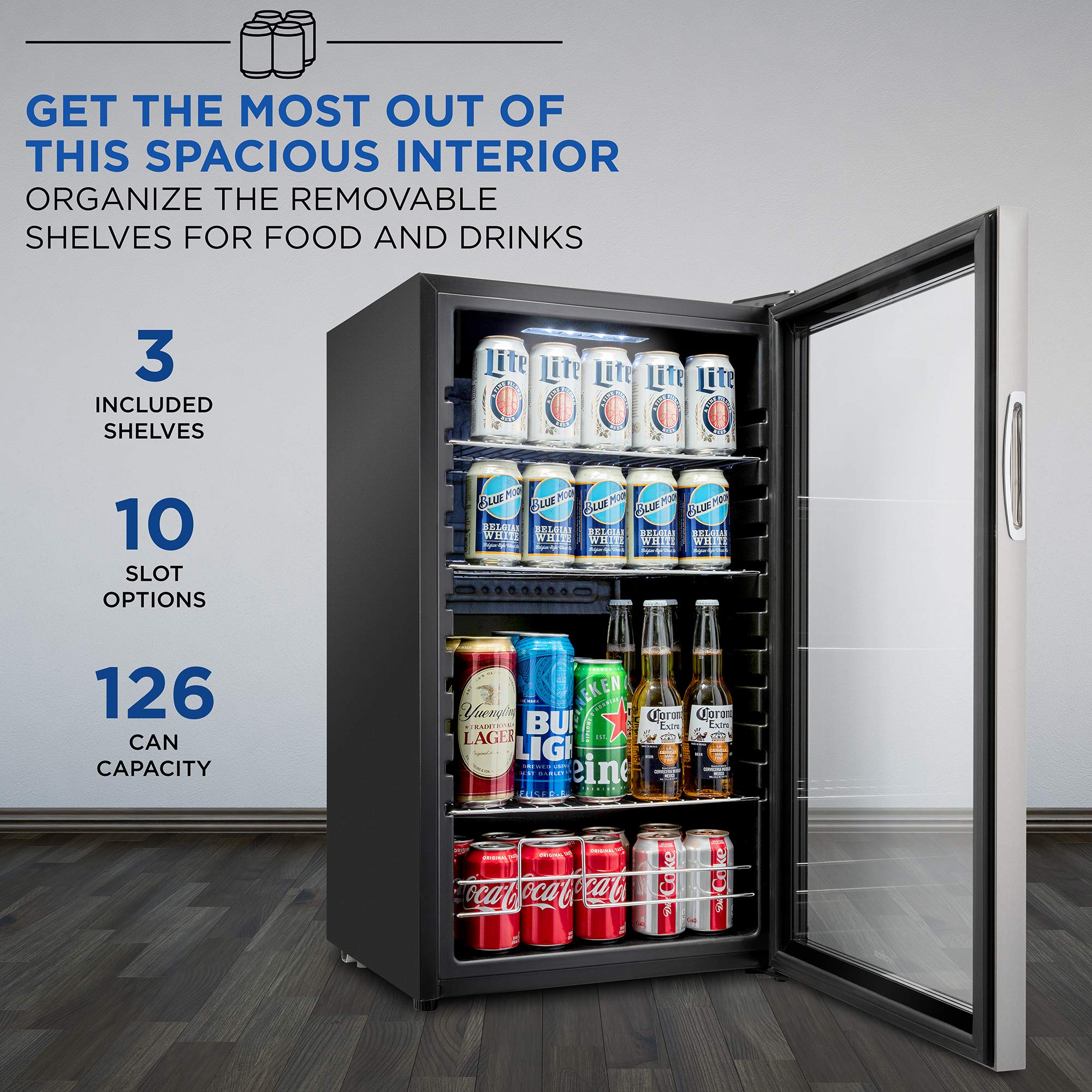 Foto 4 pulgar | Refrigerador De Bebidas Ivation 126 Lata, Independiente, Inoxidable - Venta Internacional.