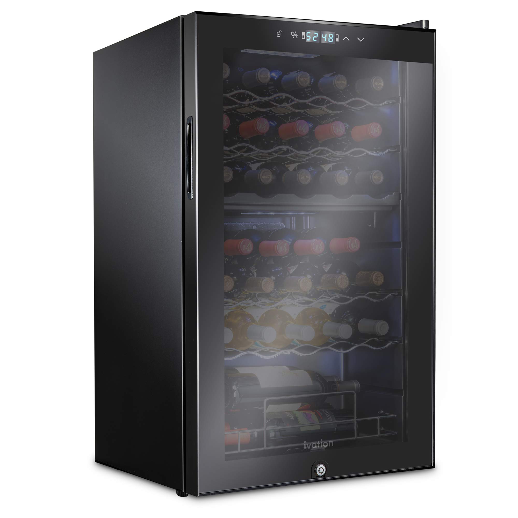 Foto 2 pulgar | Refrigerador De Vino Ivation Para 33 Botellas, Doble Zona, Negro - Venta Internacional.