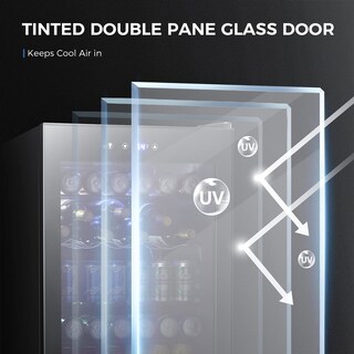 Foto 5 | Refrigerador De Bebidas Kismile 132l/145 Latas Con Puerta De Vidrio Negra - Venta Internacional.