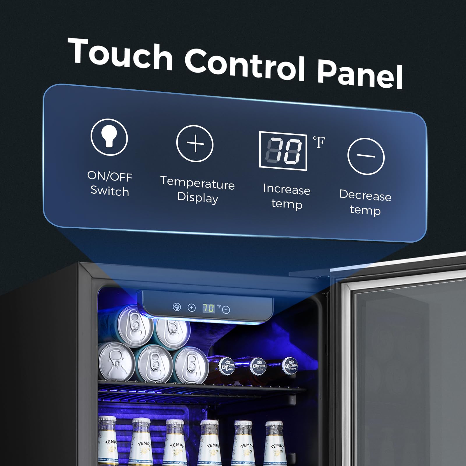 Foto 4 | Refrigerador De Bebidas Kismile 94l, 130 Latas O 20 Botellas De Vino - Venta Internacional.
