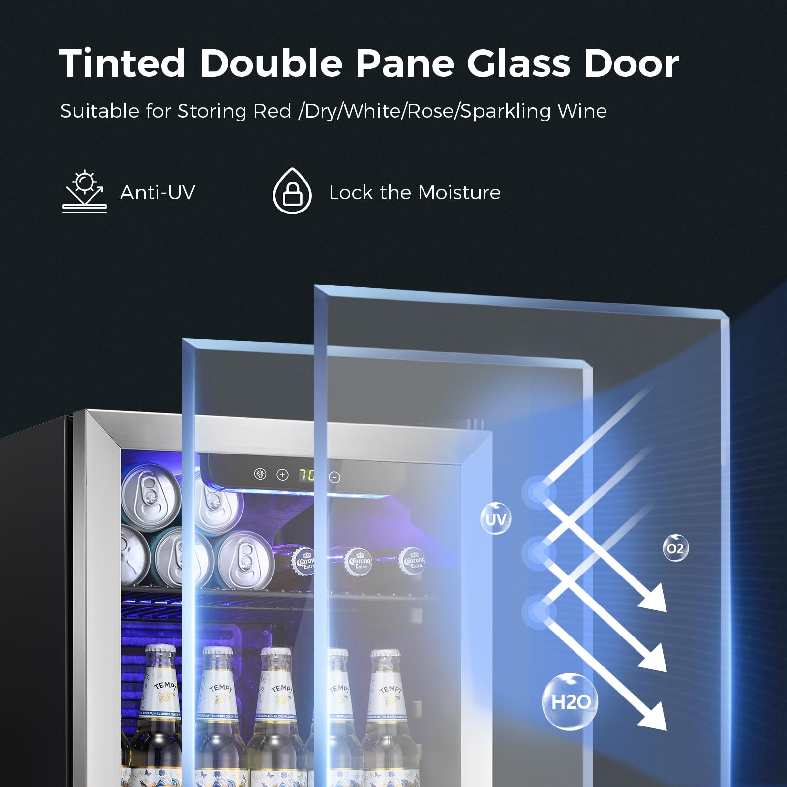 Foto 5 | Refrigerador De Bebidas Kismile 94l, 130 Latas O 20 Botellas De Vino - Venta Internacional.