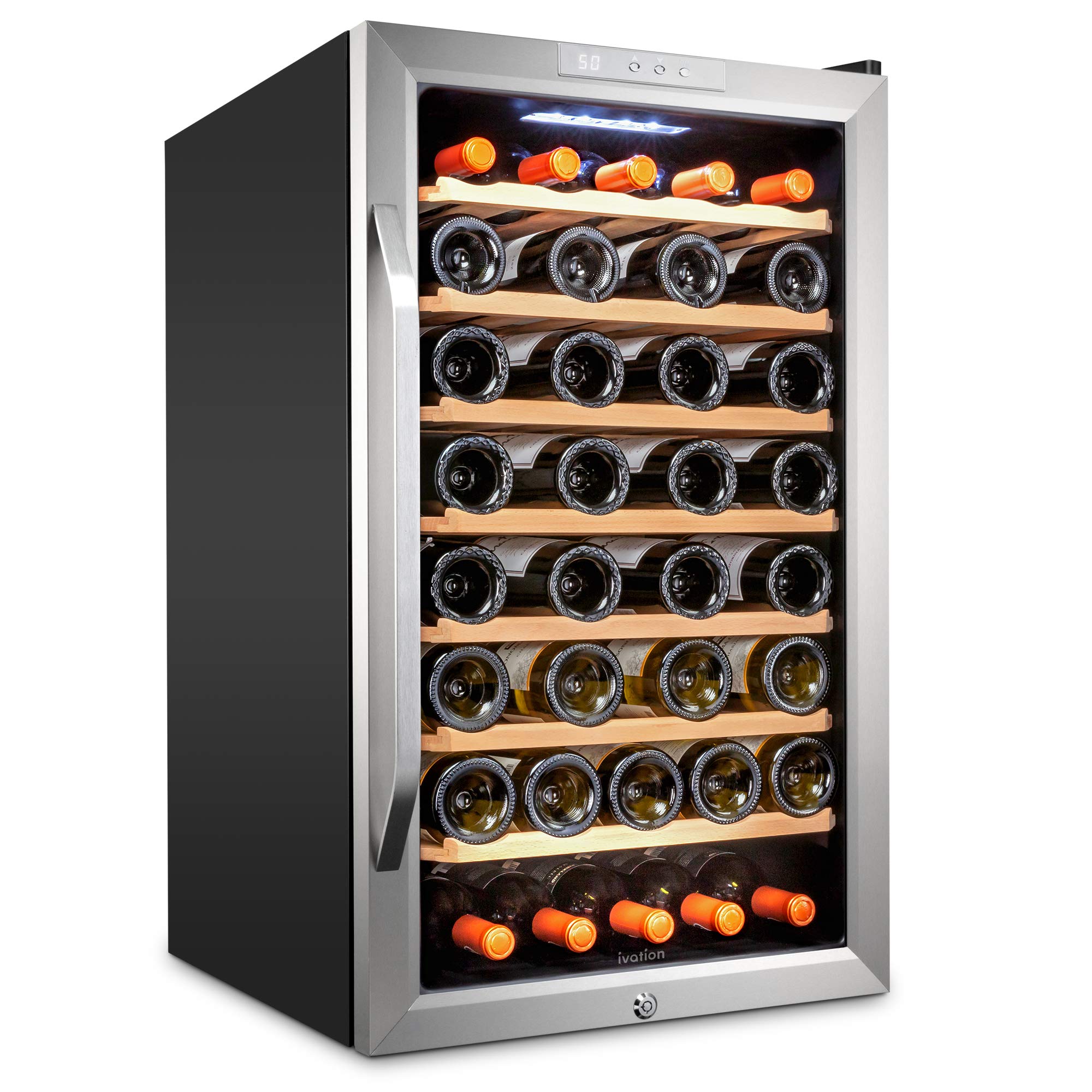Refrigerador De Vino Ivation 51 Para Botellas Con Cierre, 120 L - Venta Internacional.