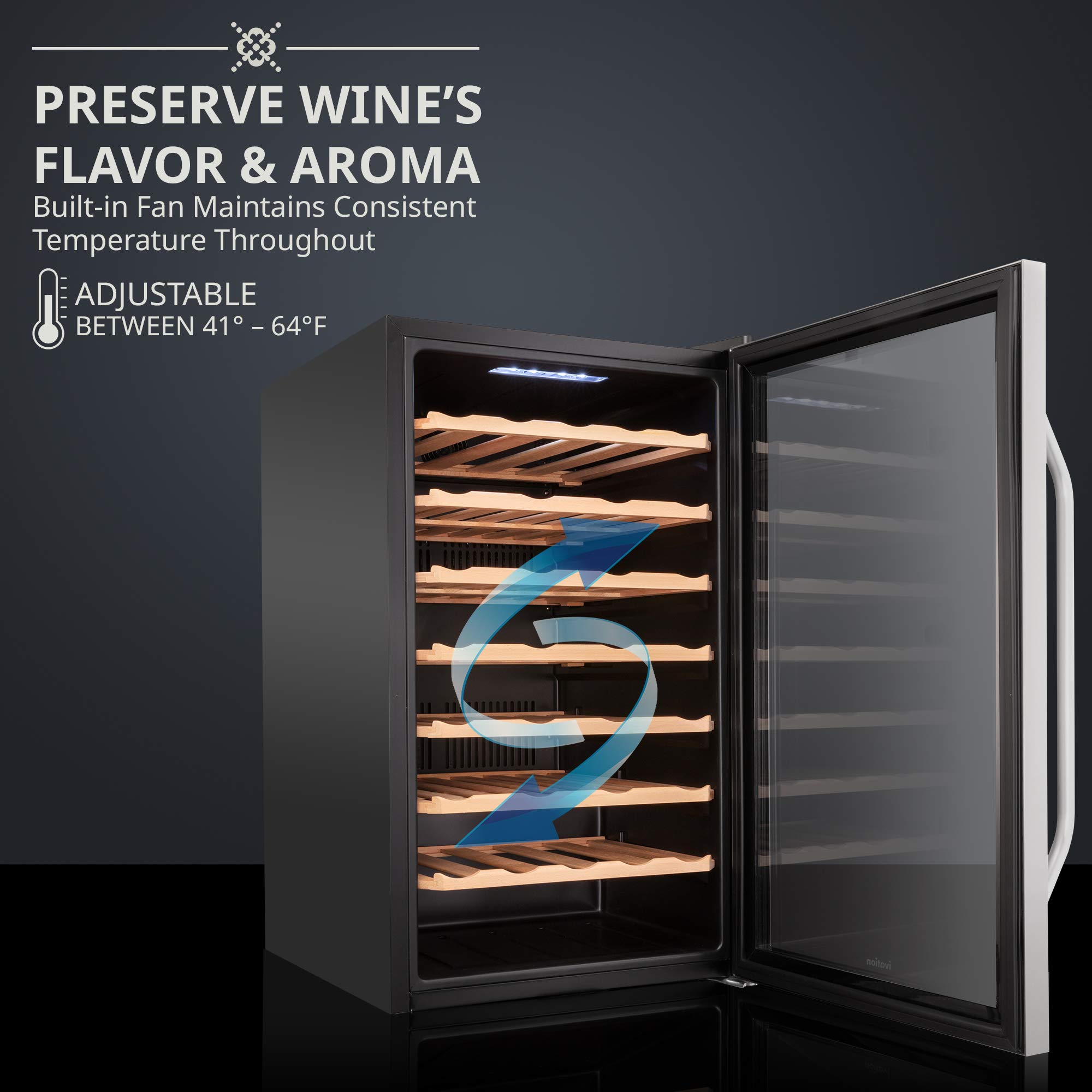 Foto 3 pulgar | Refrigerador De Vino Ivation 51 Para Botellas Con Cierre, 120 L - Venta Internacional.