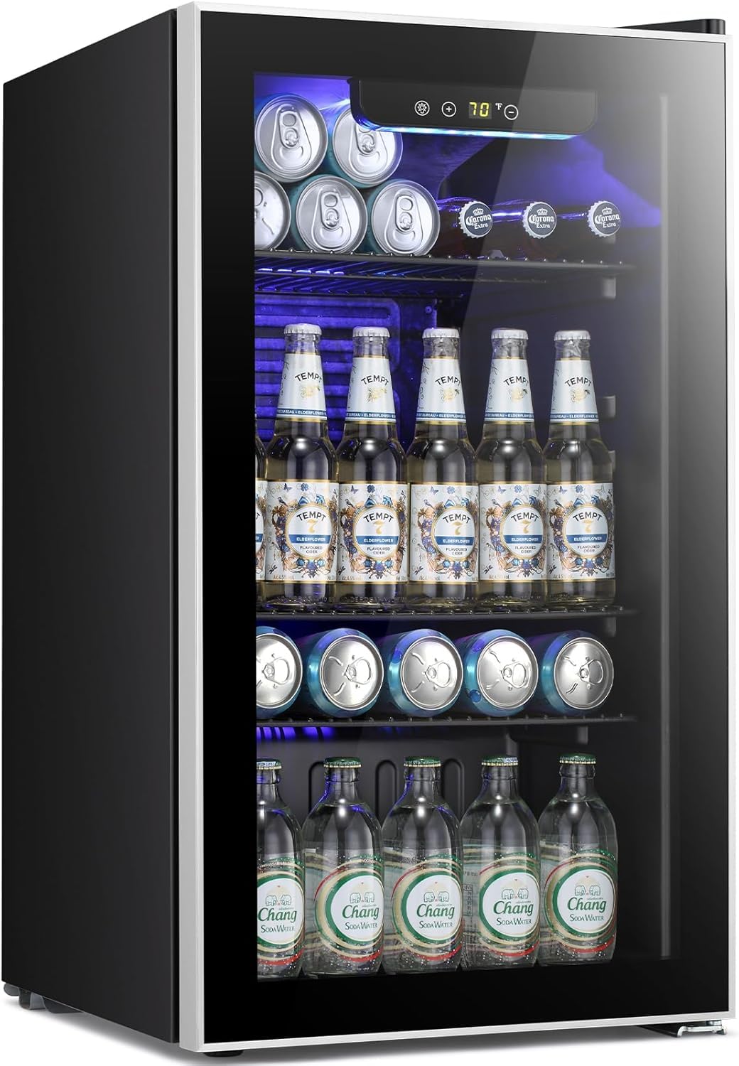 Refrigerador De Bebidas Kismile 90 L, Capacidad Para 130 Latas, Negro - Venta Internacional.