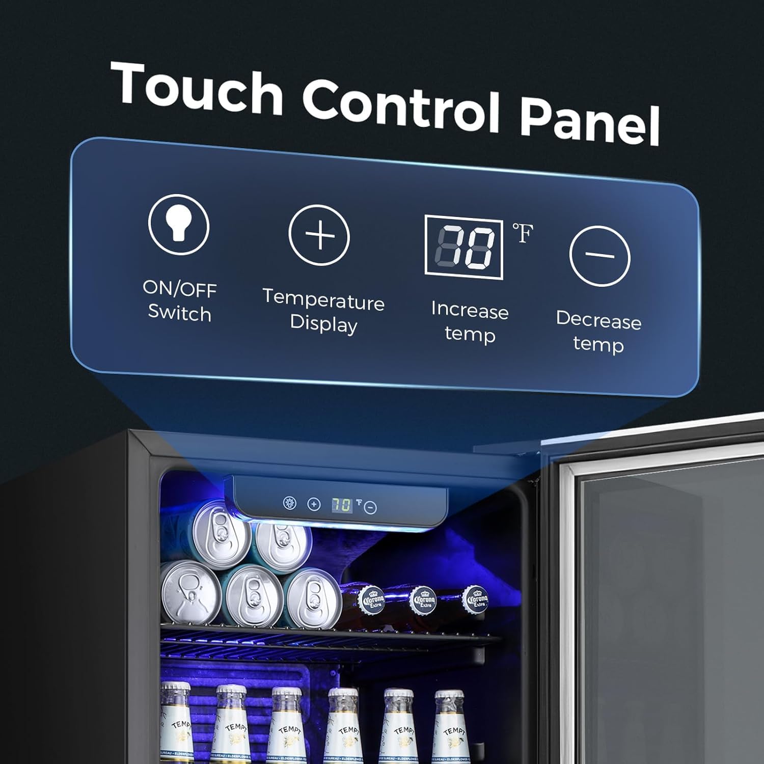 Foto 5 pulgar | Refrigerador De Bebidas Kismile 90 L, Capacidad Para 130 Latas, Negro - Venta Internacional.