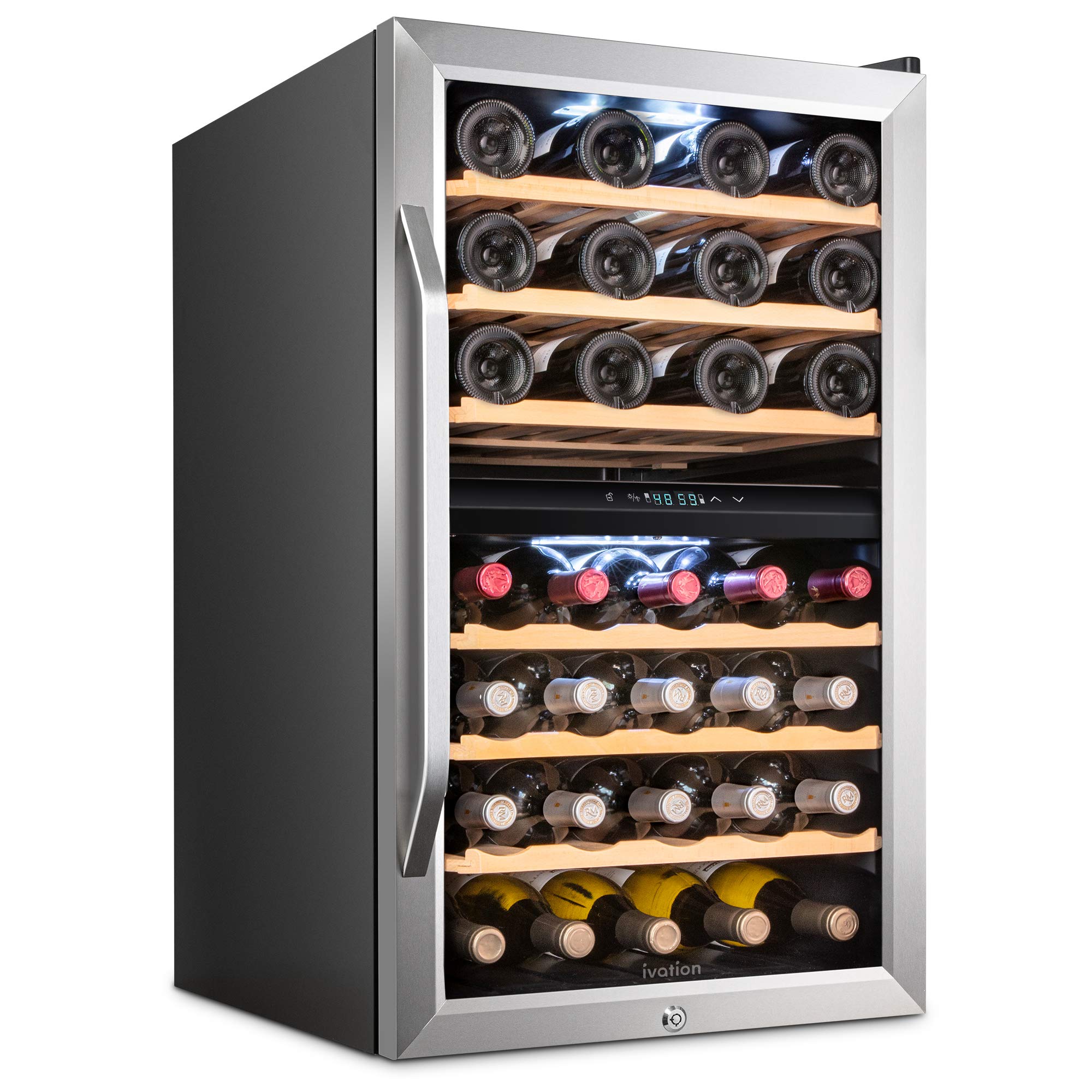 Foto 2 pulgar | Refrigerador De Vino Ivation Para 43 Botellas, Doble Zona - Venta Internacional.