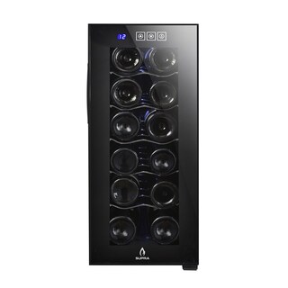 Foto 1 | Enfriador De Vinos Supra Cava-12b Termoeléctrico 12 Botellas Cristal Templado Panel Touch