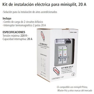 Foto 4 | Kit De Instalación Eléctrica Para Minisplit, 20 A, Iusa