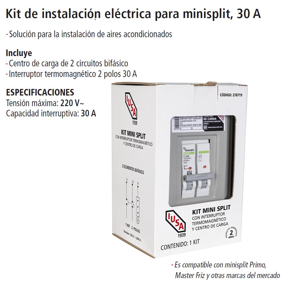 Foto 5 pulgar | Kit De Instalación Eléctrica Para Minisplit, 30 A, Iusa