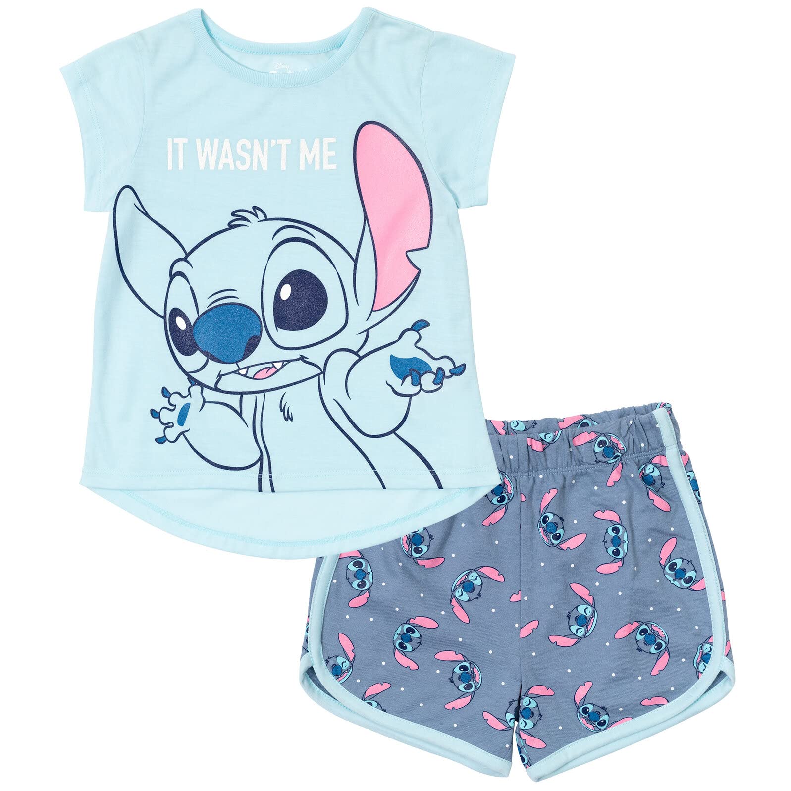 Set De Ropa Disney Lilo & Stitch Para Niñas Pequeñas De 5 Años, Azul - Venta Internacional.