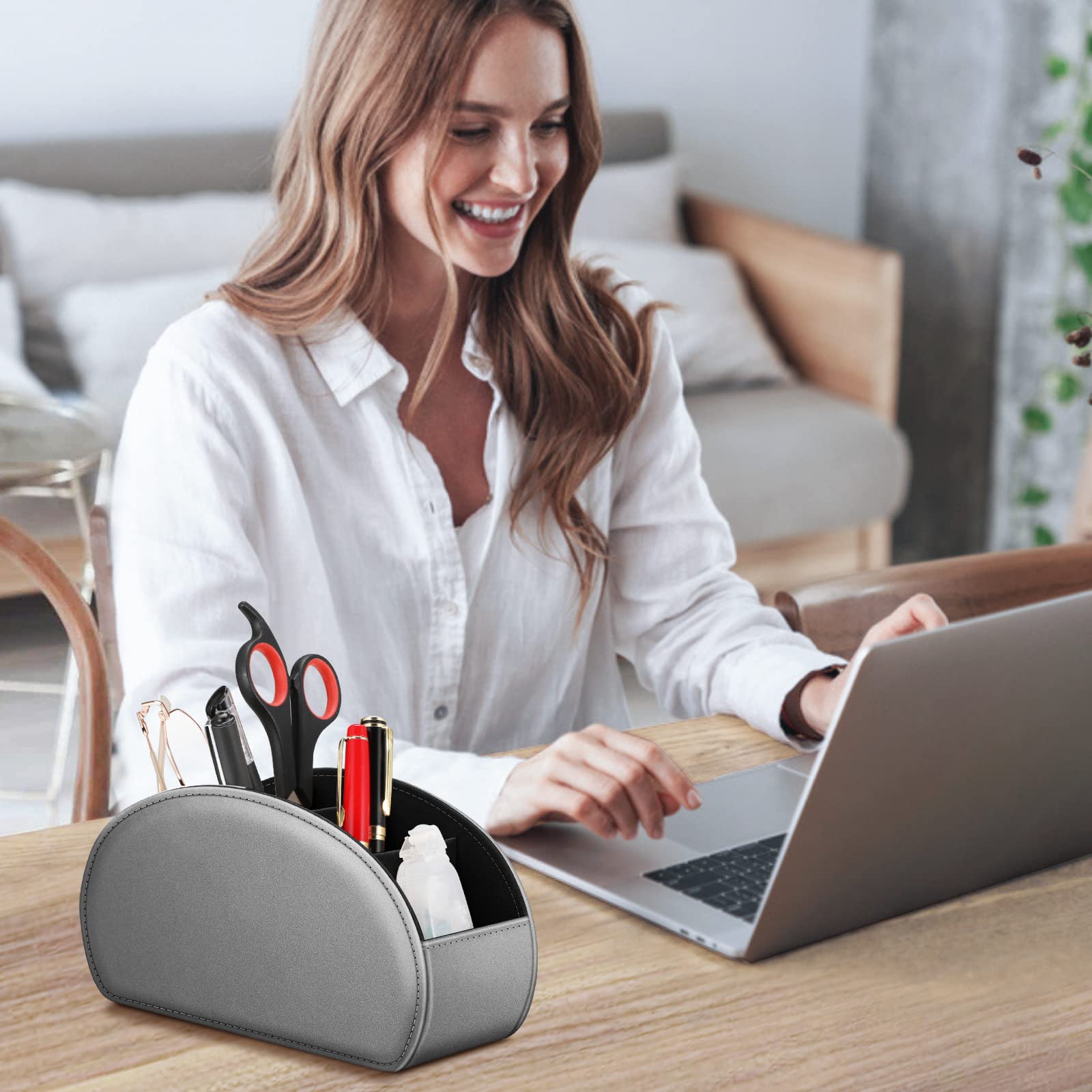 Foto 4 | Soporte Para Mando A Distancia Fintie, 5 Compartimentos, Piel Vegana - Venta Internacional.