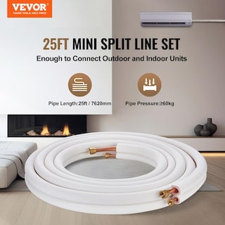 Foto 2 | Set Mini Split Line De Tubos De Cobre Vevor De 25 Pies Con Aislamiento - Venta Internacional.