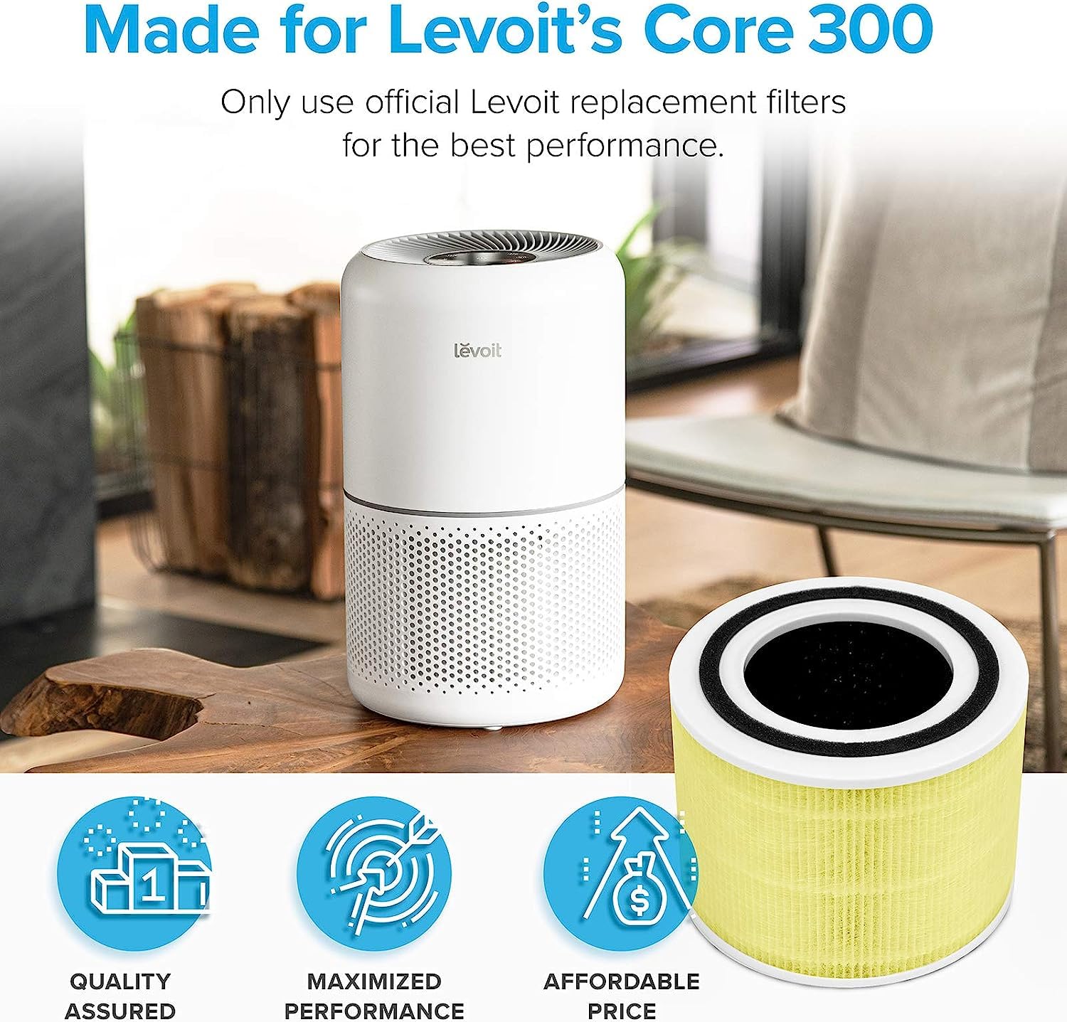 Foto 4 pulgar | Filtro De Repuesto Para Purificador De Aire Levoit Core 300, 1 Paquete - Venta Internacional.