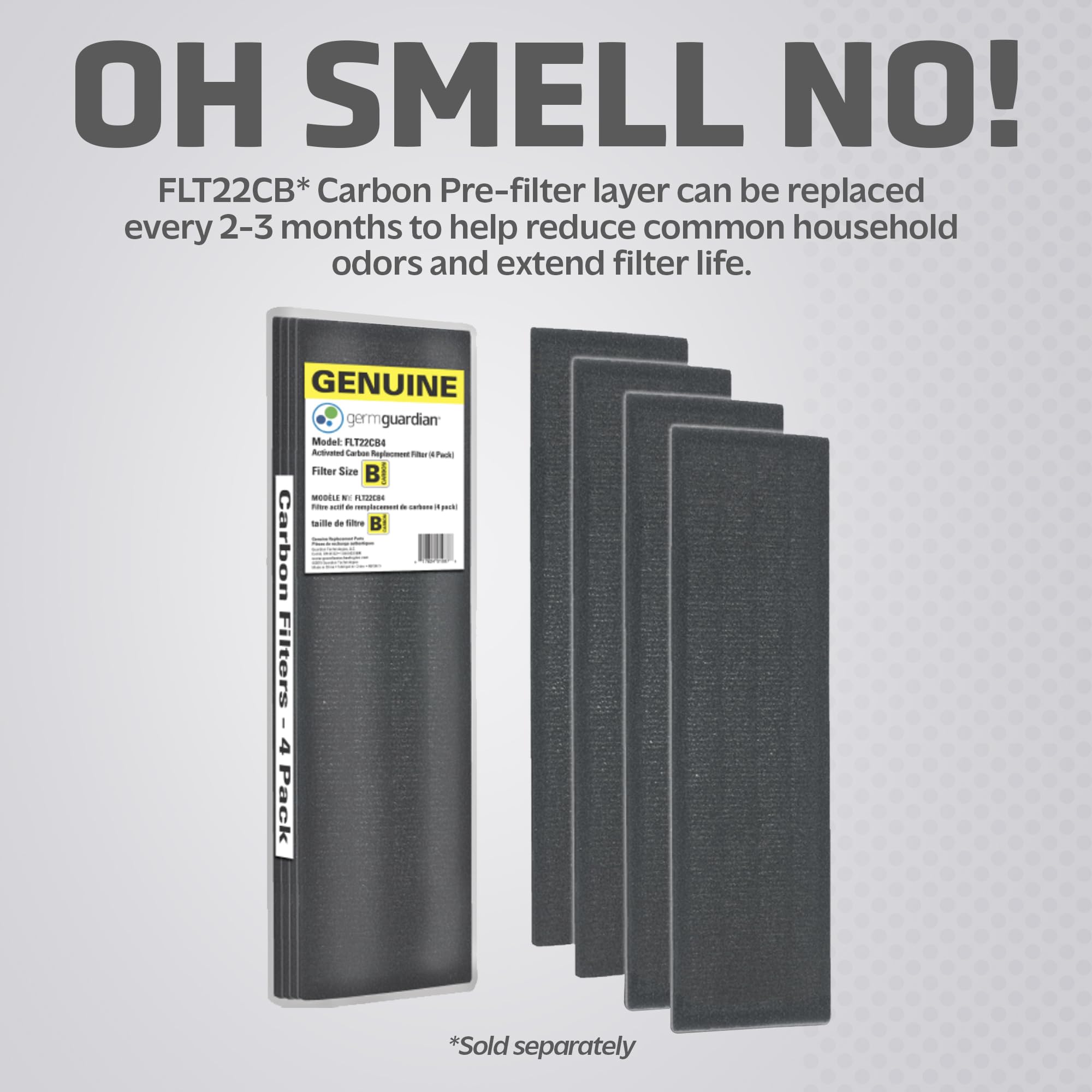Foto 7 | Filtro De Repuesto Germguardian Hepa Pure B Para Ac4825, Paquete De 4 - Venta Internacional.