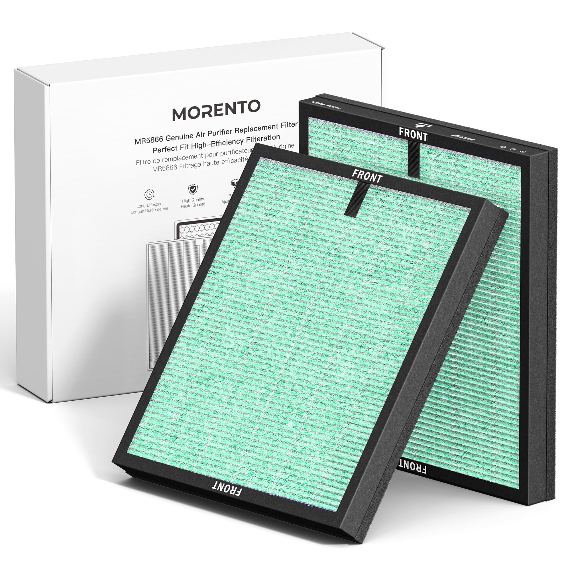Foto 1 | Filtro De Repuesto Para Purificador De Aire Morento Mr5866 Genuino, Paquete De 2 - Venta Internacional.