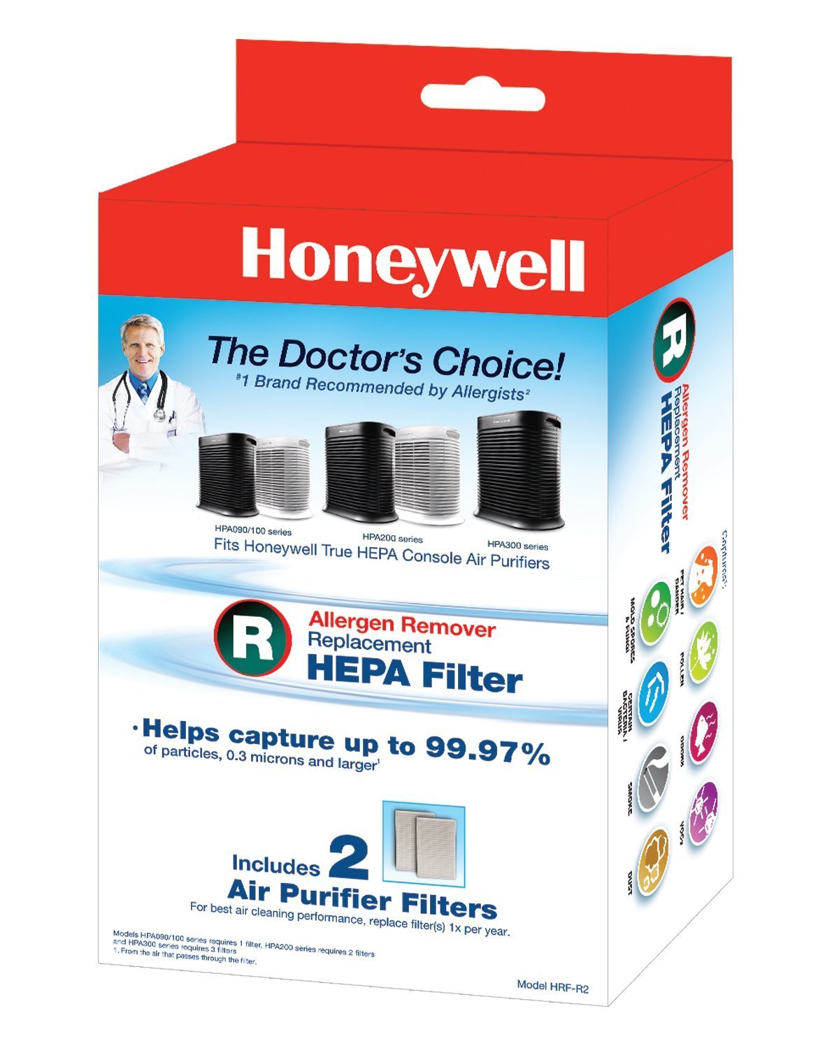 Foto 3 pulgar | Filtro Purificador de Aire Honeywell Hepa R 2 Unidades para la Serie Hpa - Venta Internacional