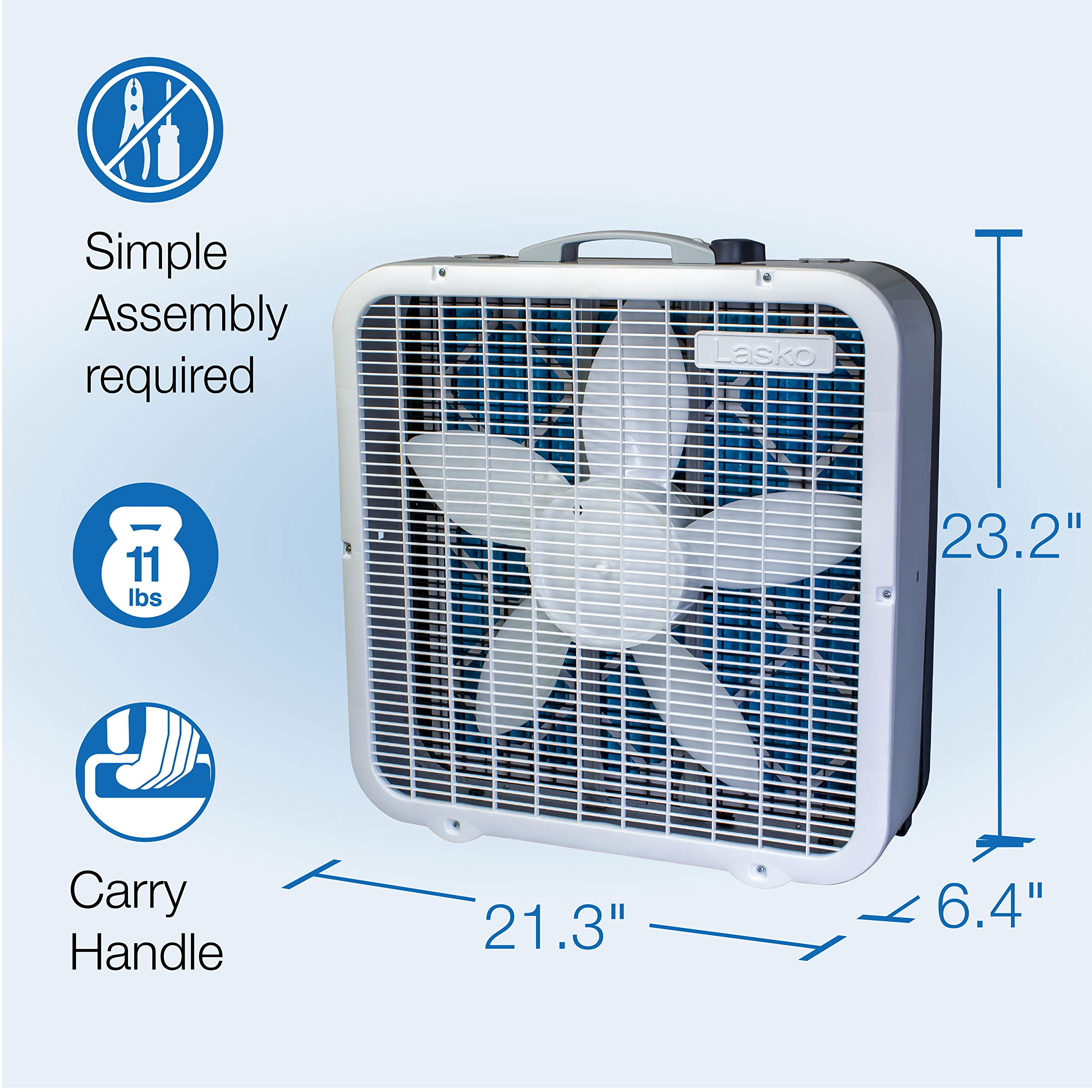 Foto 7 pulgar | Ventilador de Caja y Purificador de Aire Lasko Air Flex 20 con Filtro MERV10 - Venta Internacional