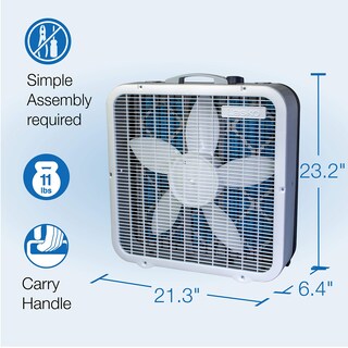 Foto 6 | Ventilador de Caja y Purificador de Aire Lasko Air Flex 20 con Filtro MERV10 - Venta Internacional