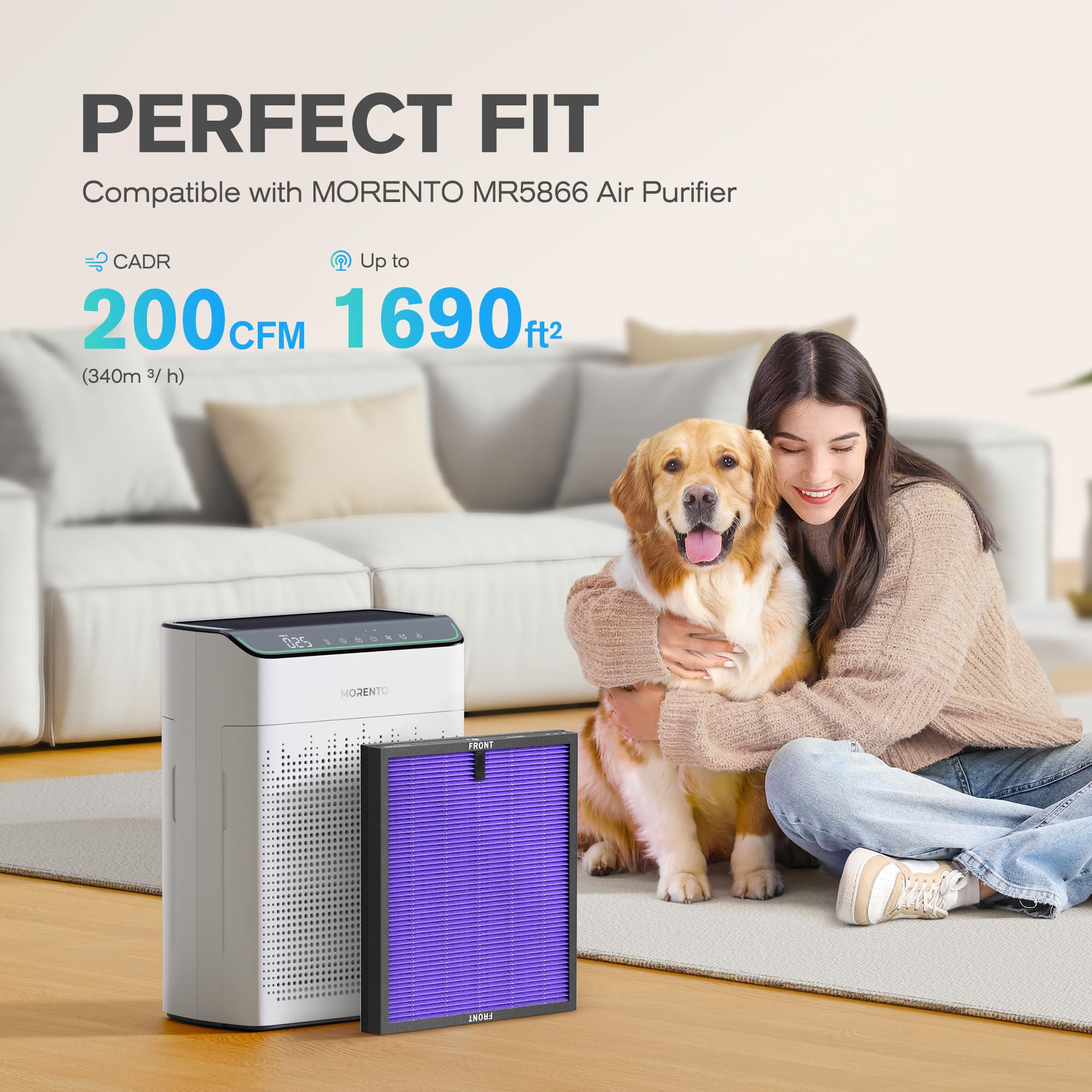 Foto 3 pulgar | Filtro De Repuesto Para Purificador De Aire Morento True Hepa Mr5866 - Venta Internacional.