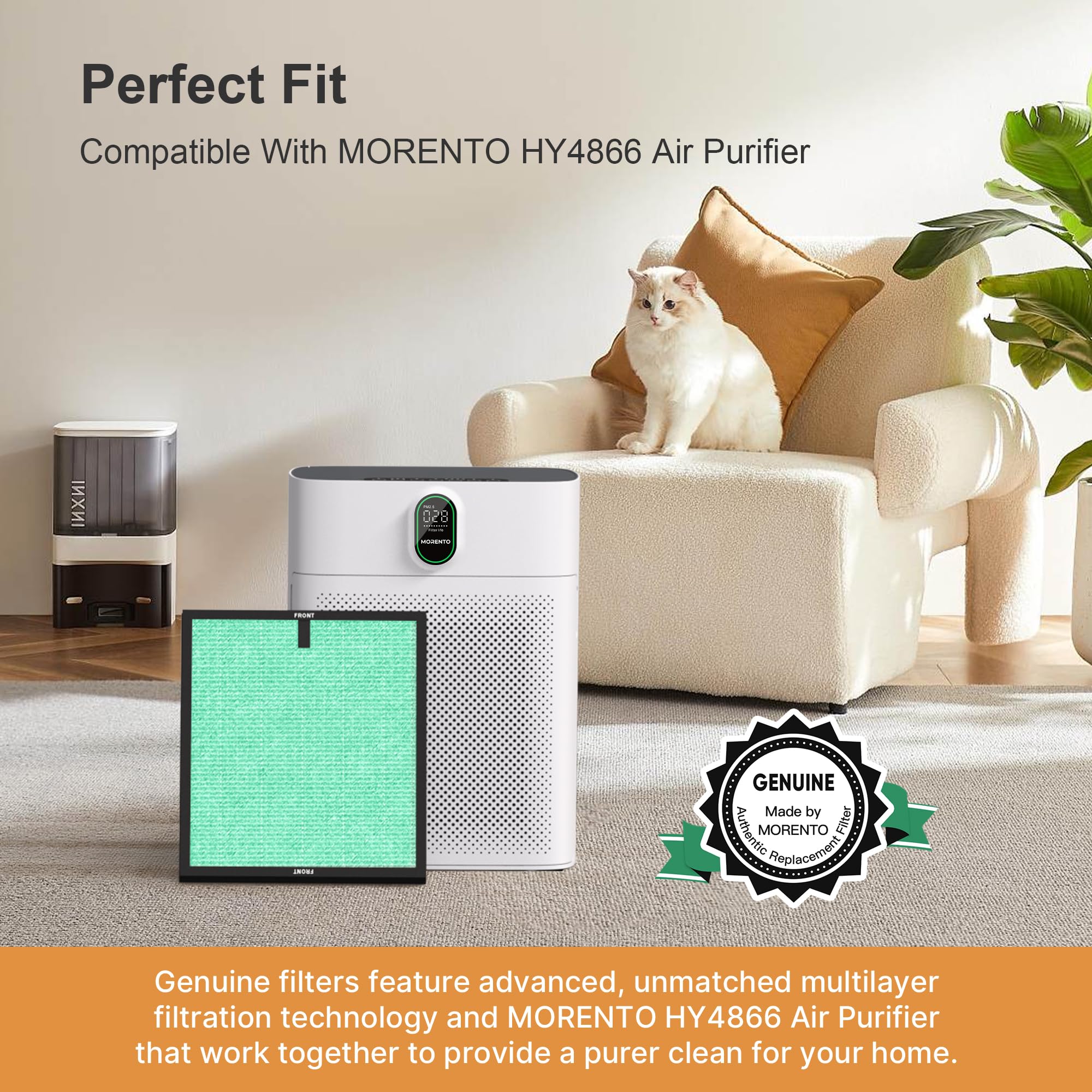Foto 5 | Filtro De Repuesto Para Purificador De Aire Morento Hy4866, Paquete De 2 - Venta Internacional.