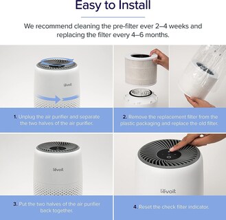 Foto 3 | Filtro de Repuesto para Purificador de Aire Levoit Core Mini-P Paquete de 2 - Venta Internacional