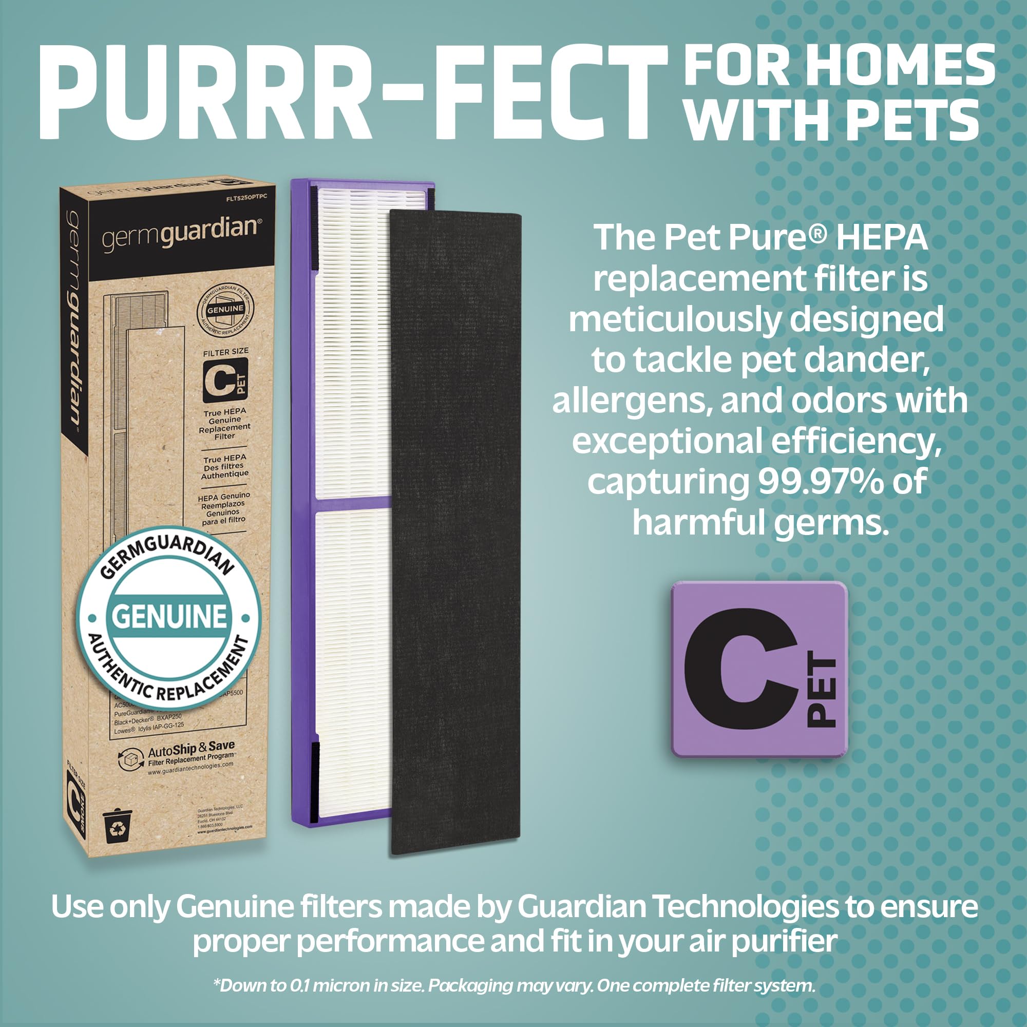 Foto 4 pulgar | Filtro De Repuesto Para Purificador De Aire Germguardian Flt5250pt C - Venta Internacional.