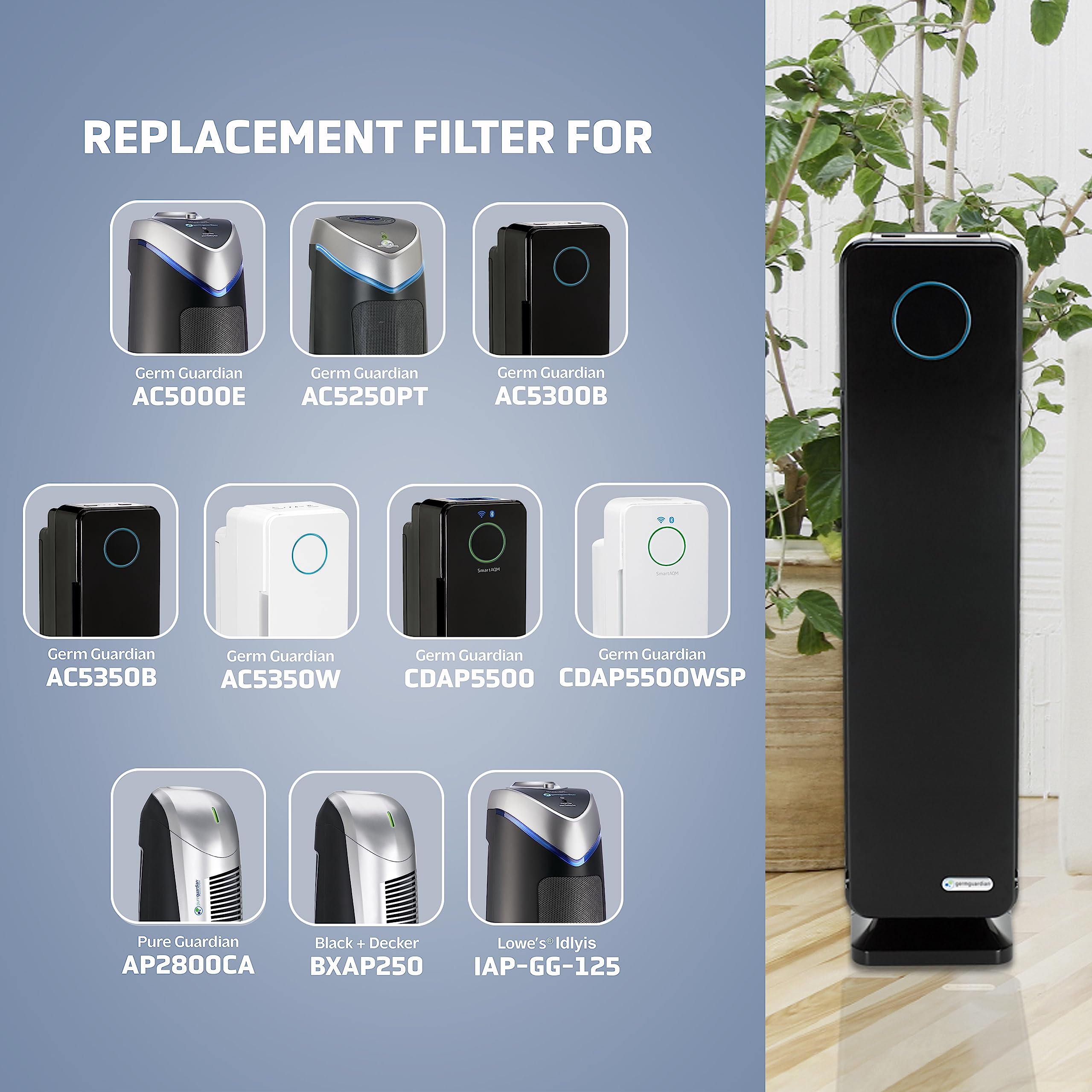 Foto 8 pulgar | Filtro De Repuesto Para Purificador De Aire Germguardian Flt5250pt C - Venta Internacional.