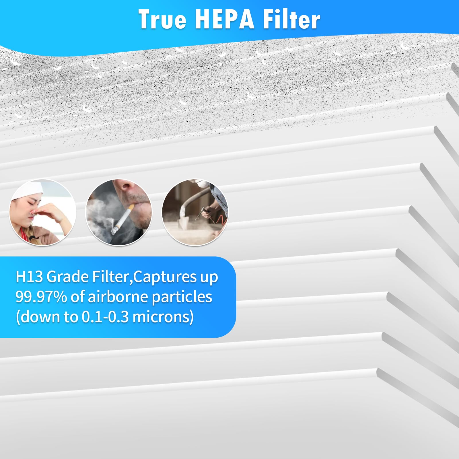 Foto 6 pulgar | Filtro Purificador De Aire Derblue Compatible Con Shark Hp100/hp102 - Venta Internacional.