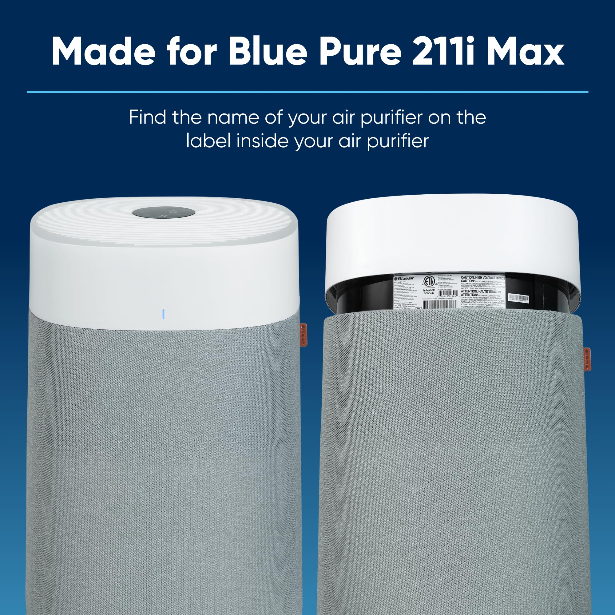 Foto 3 pulgar | Filtro Purificador De Aire Blueair Blue Pure 211i Max Allergenblock - Venta Internacional.