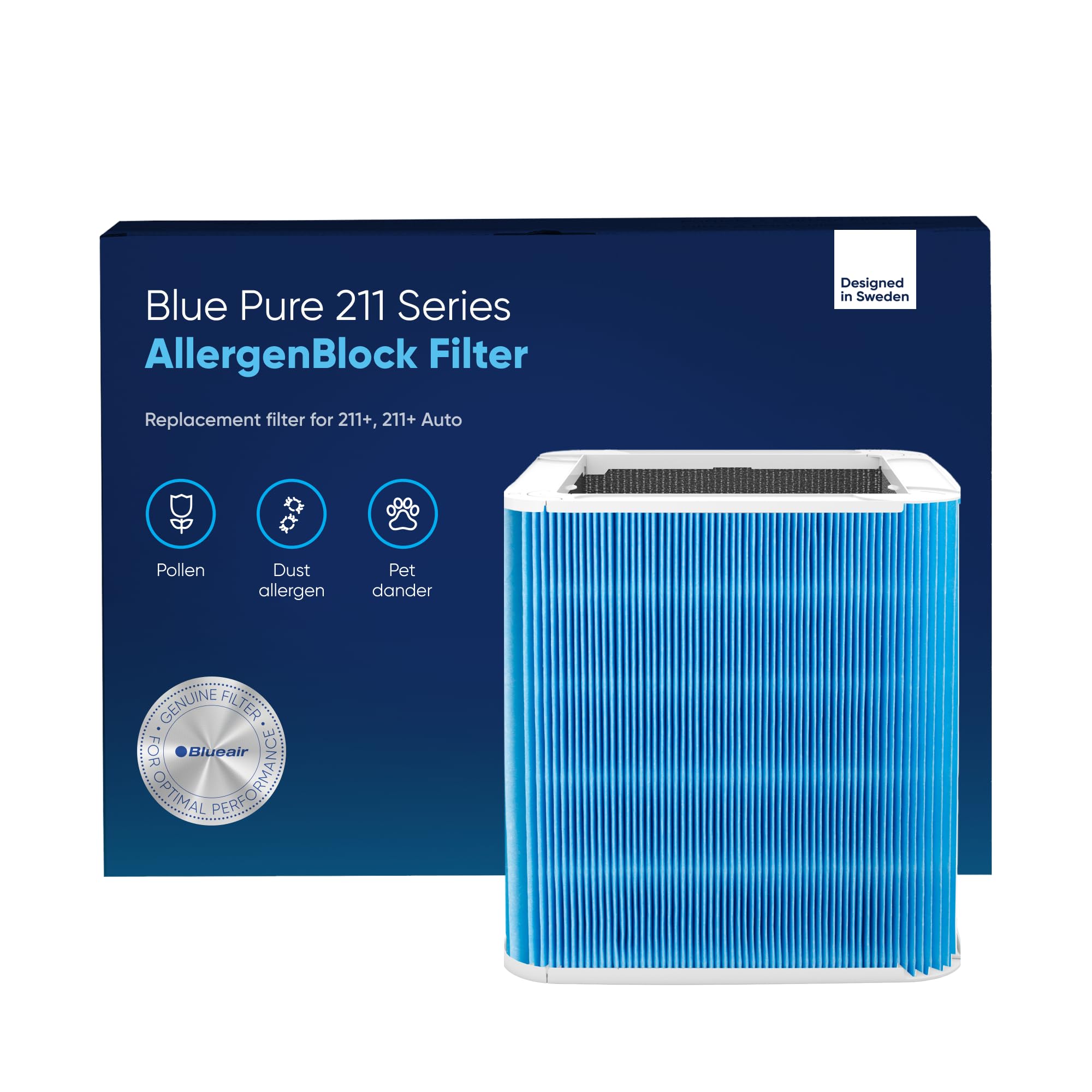 Foto 2 pulgar | Filtro Purificador De Aire Blueair Blue Pure 211+ Series Allergenblock - Venta Internacional.