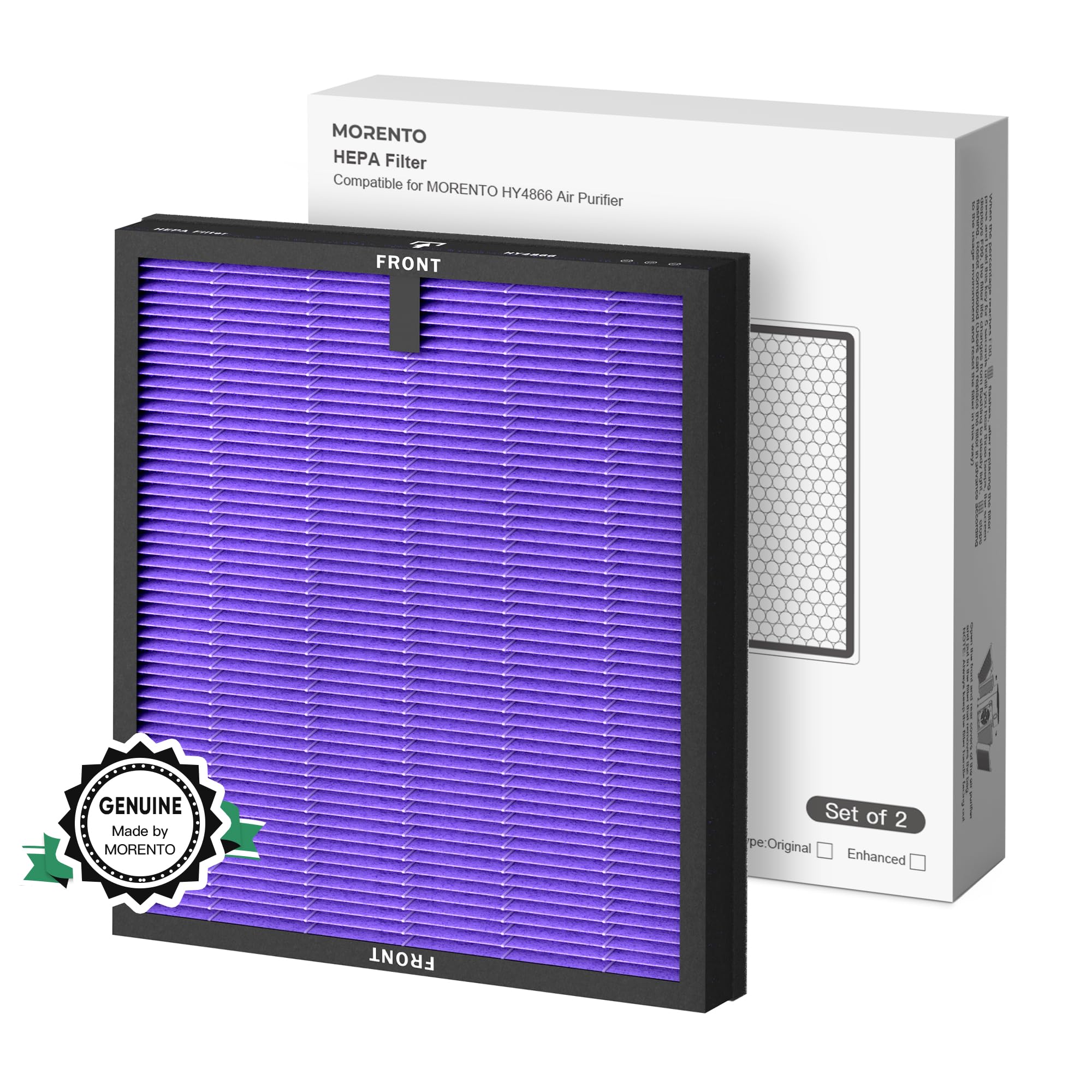 Foto 1 | Filtro De Repuesto Para Purificador De Aire Morento Hy4866, Paquete De 2 - Venta Internacional.