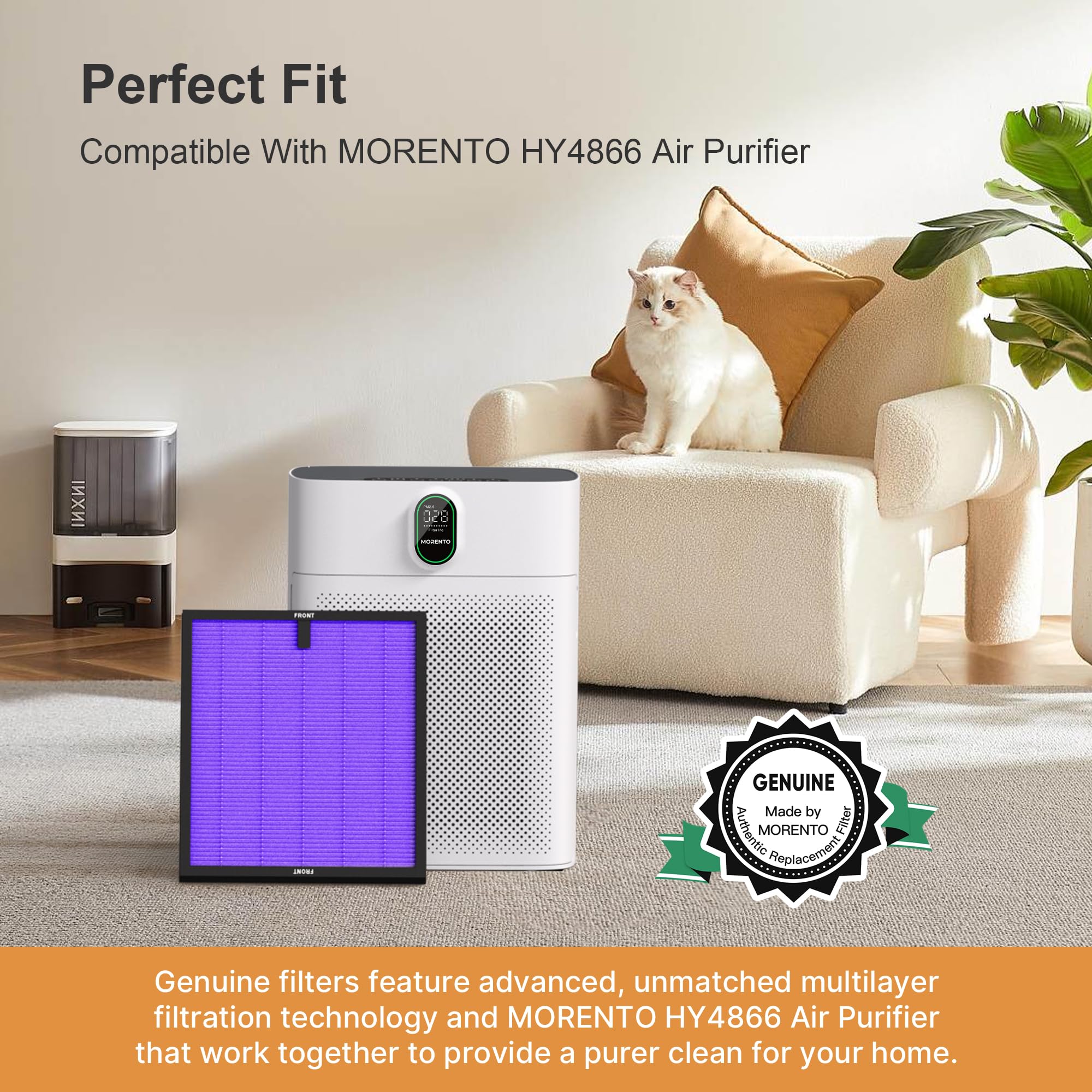 Foto 5 | Filtro De Repuesto Para Purificador De Aire Morento Hy4866, Paquete De 2 - Venta Internacional.