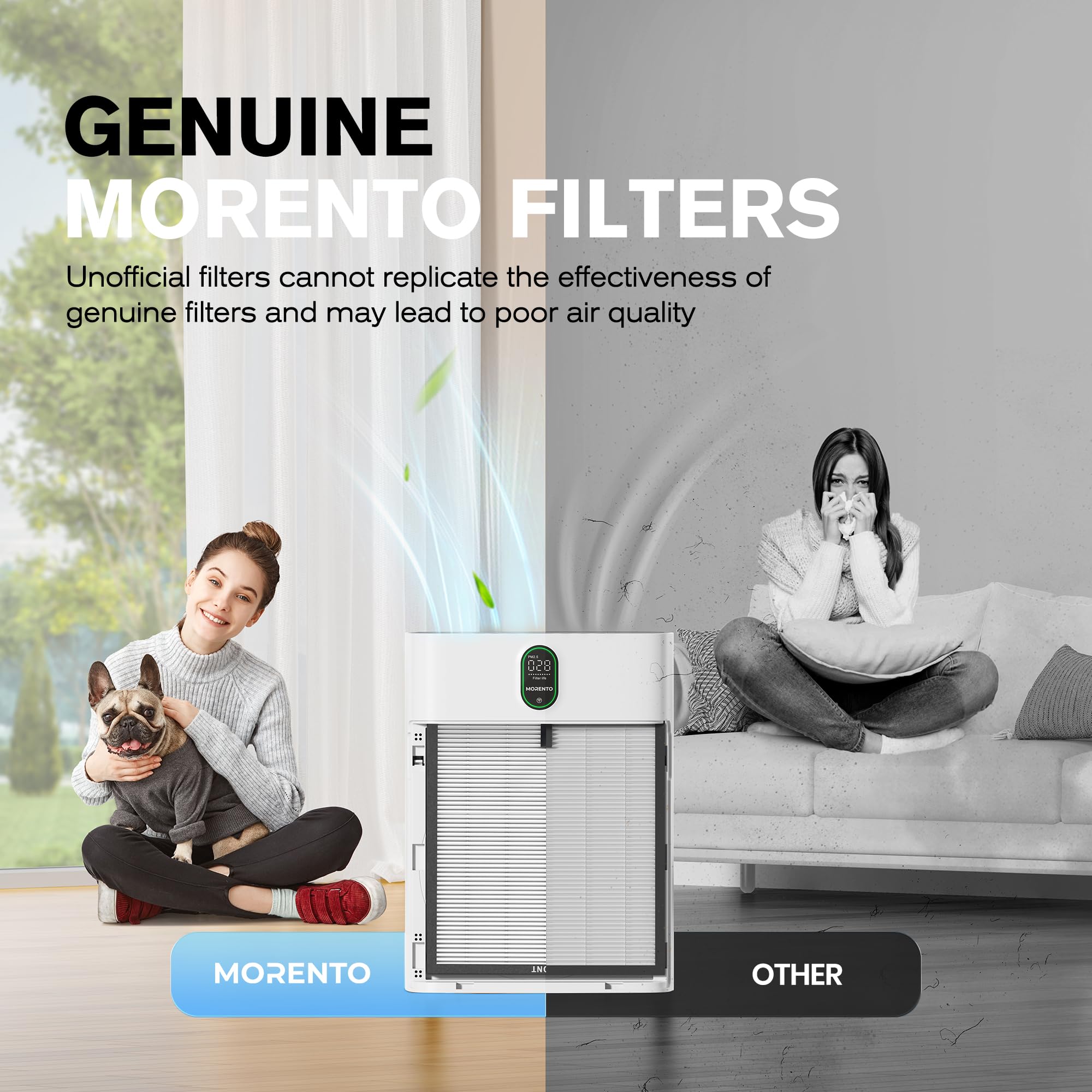 Foto 5 | Filtro De Repuesto Para Purificador De Aire Morento Hy4866 (paquete De 4) - Venta Internacional.