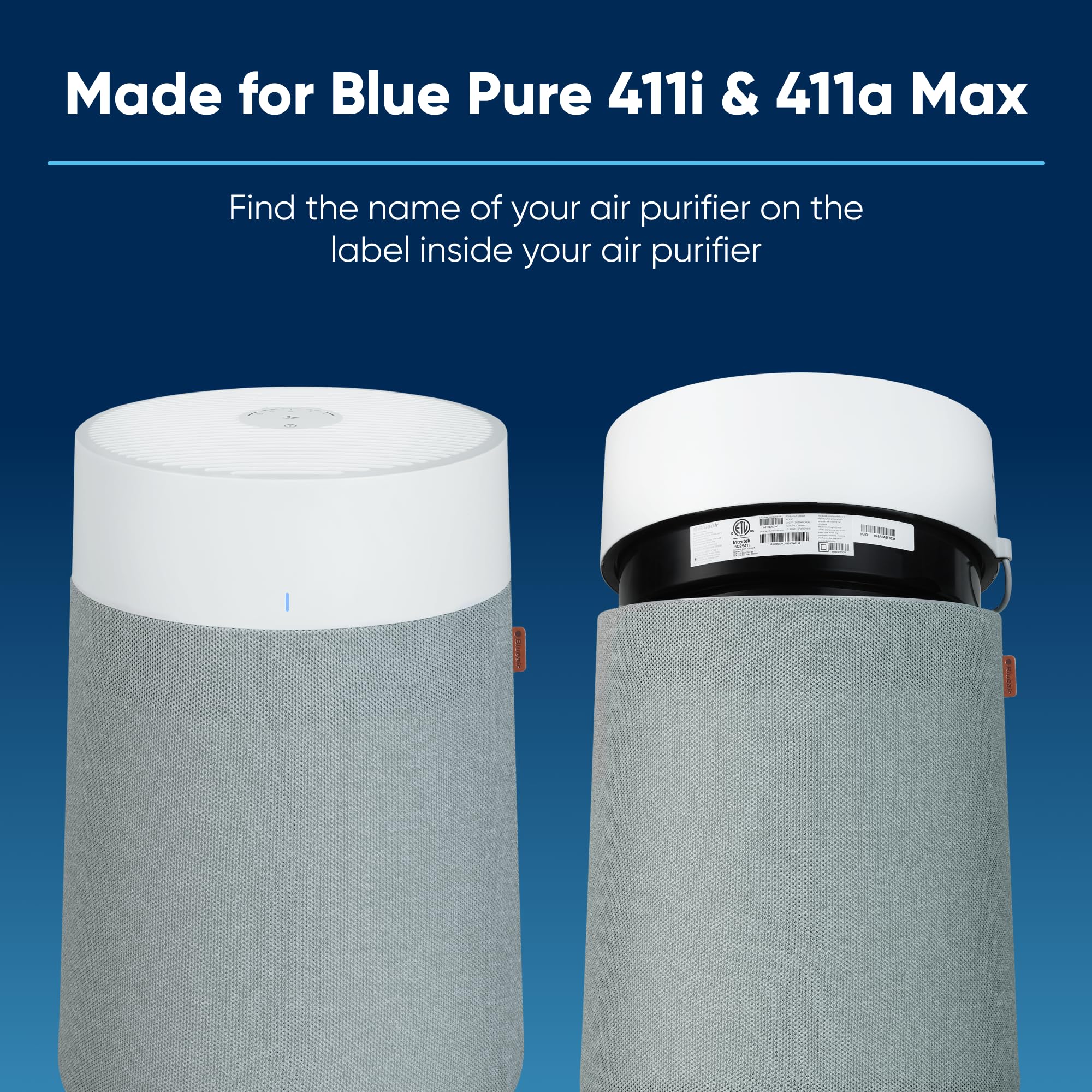 Foto 3 pulgar | Filtro Purificador De Aire Blueair Blue Pure 411 Max Series - Venta Internacional.