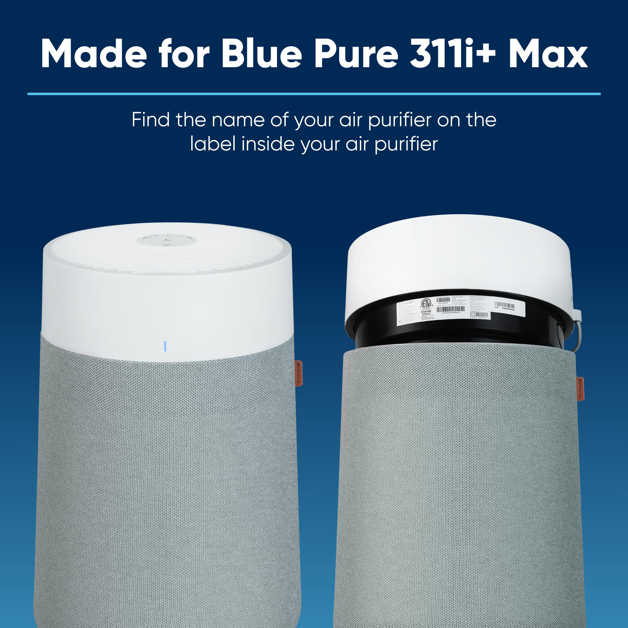 Foto 3 pulgar | Filtro Purificador De Aire Blueair Blue Pure 311i+ Max Series - Venta Internacional.