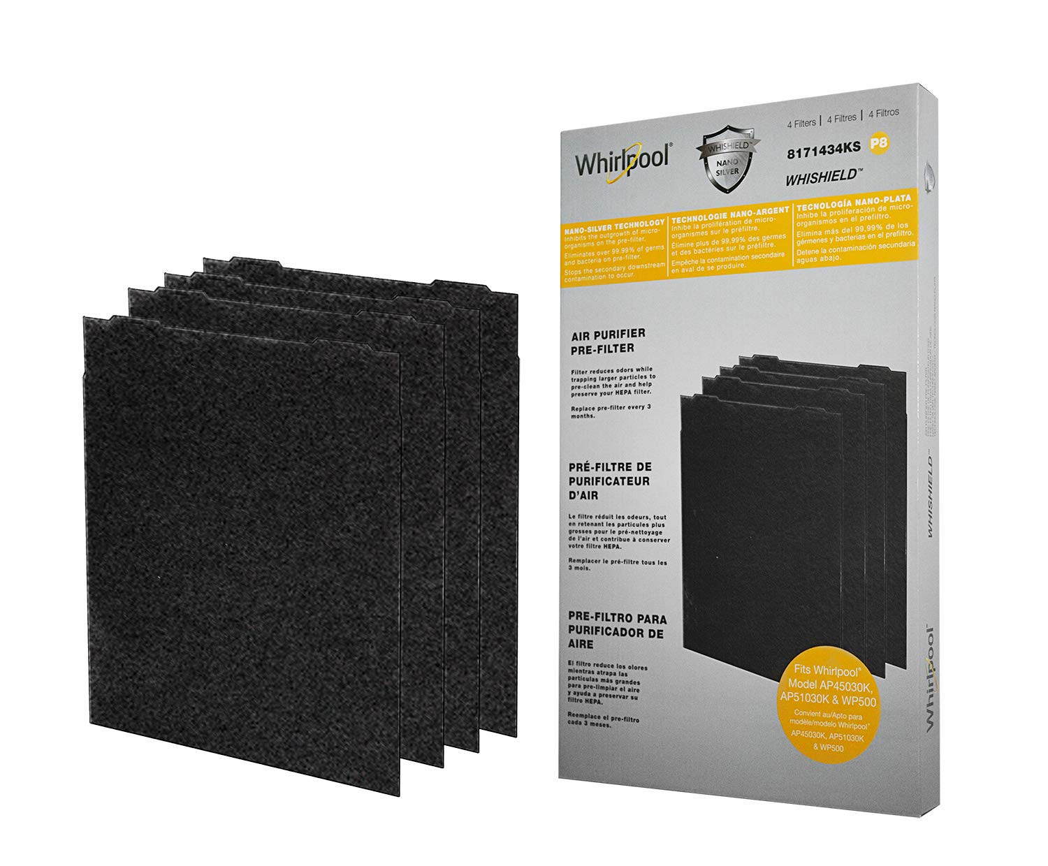Foto 2 pulgar | Prefiltro Purificador de Aire Whirlpool 8171434ks Whield 4 Piezas  - Venta Internacional