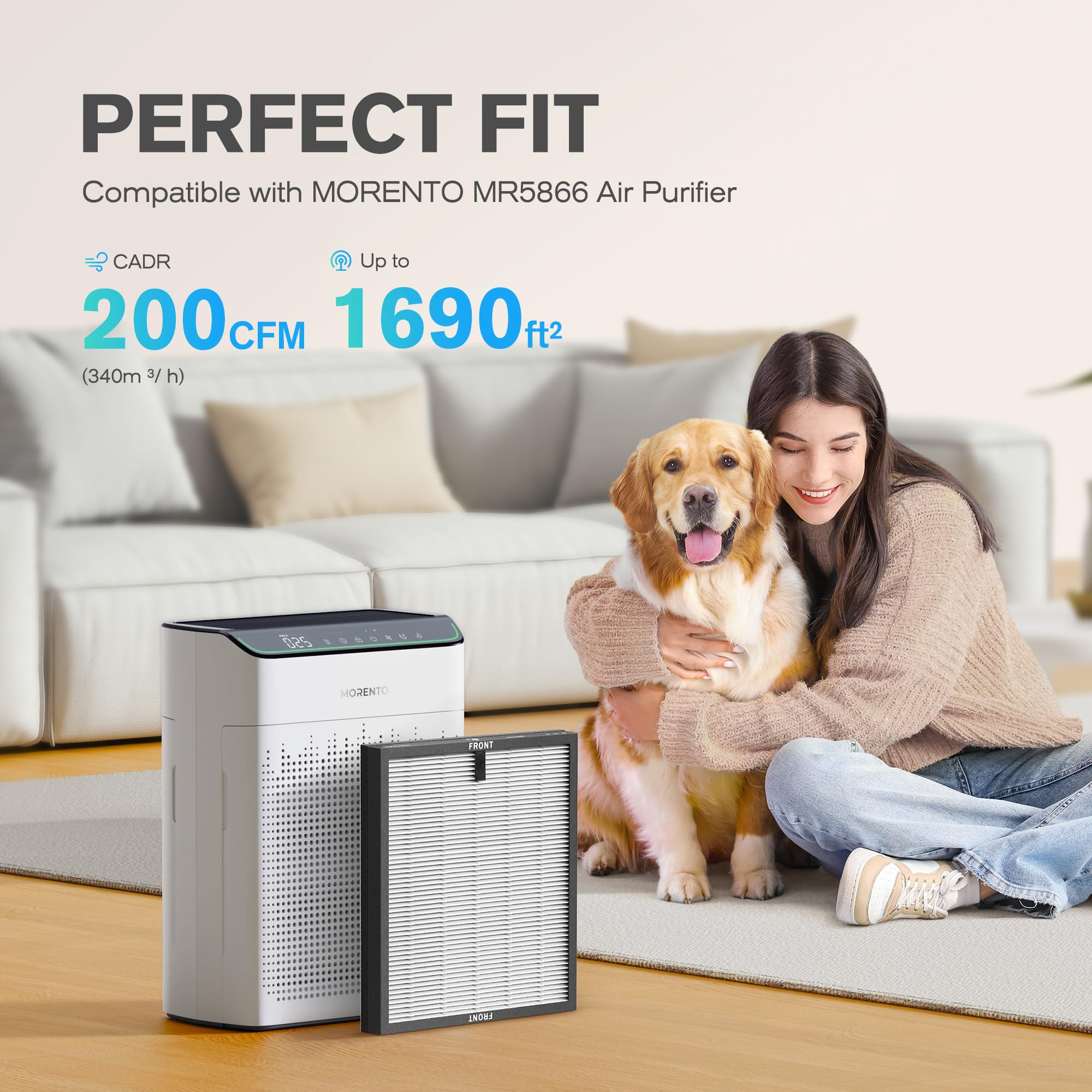 Foto 3 pulgar | Filtro de Repuesto para Purificador de Aire Morento True Hepa Mr5866 - Venta Internacional