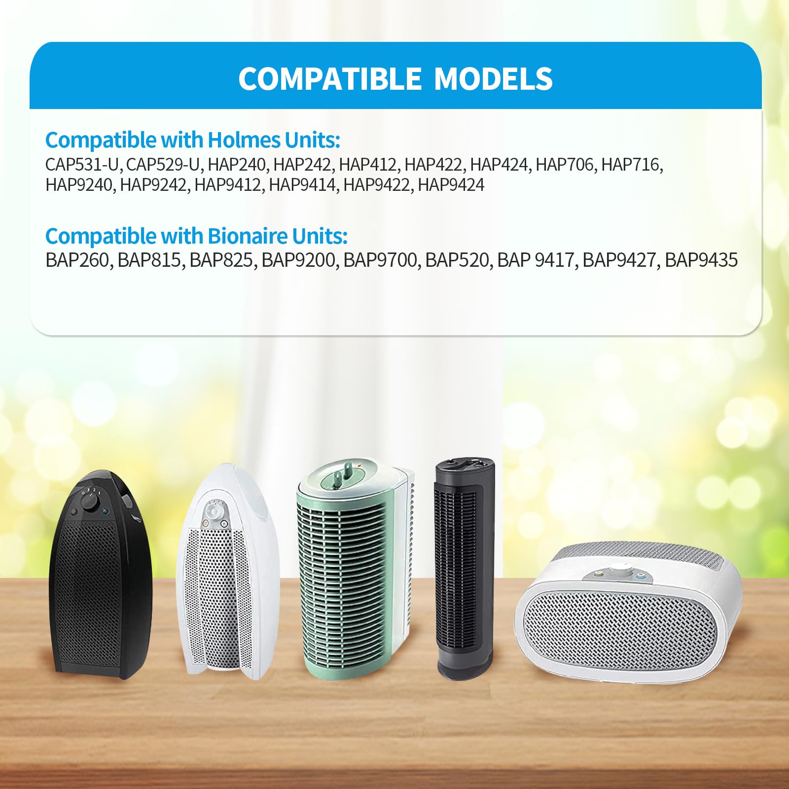 Foto 7 pulgar | Filtros Hepa de Repuesto Compatibles con DerBlue Holmes AER1 4 Piezas - Venta Internacional