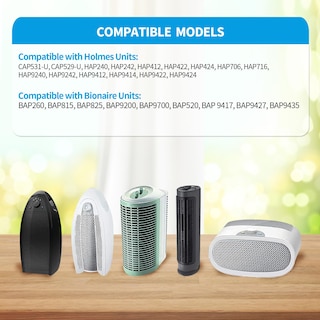 Foto 6 | Filtros Hepa de Repuesto Compatibles con DerBlue Holmes AER1 4 Piezas - Venta Internacional