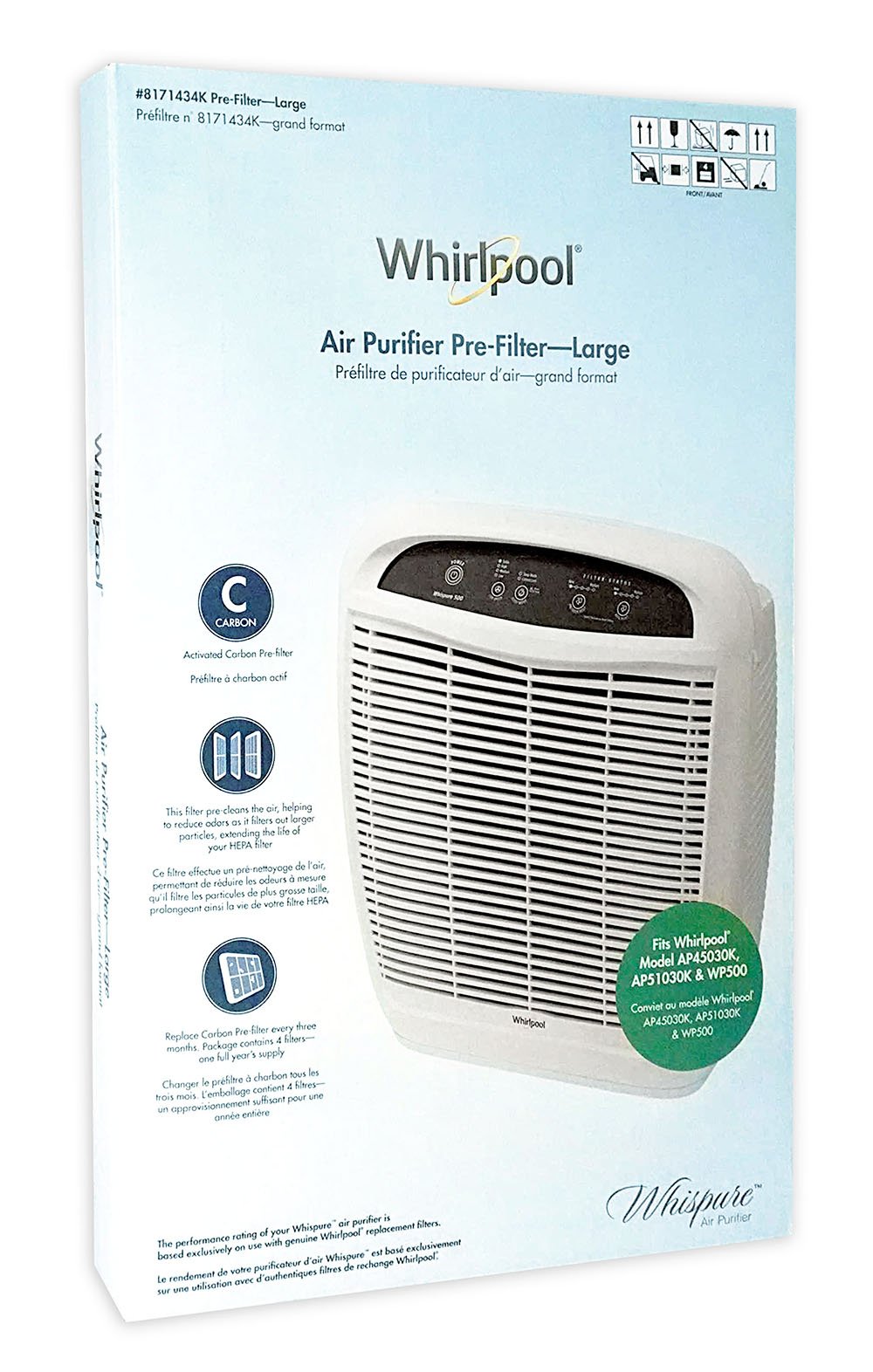 Foto 5 pulgar | Prefiltros Purificadores de Aire Whirlpool 8171434k Paquete de 4- Venta Internacional