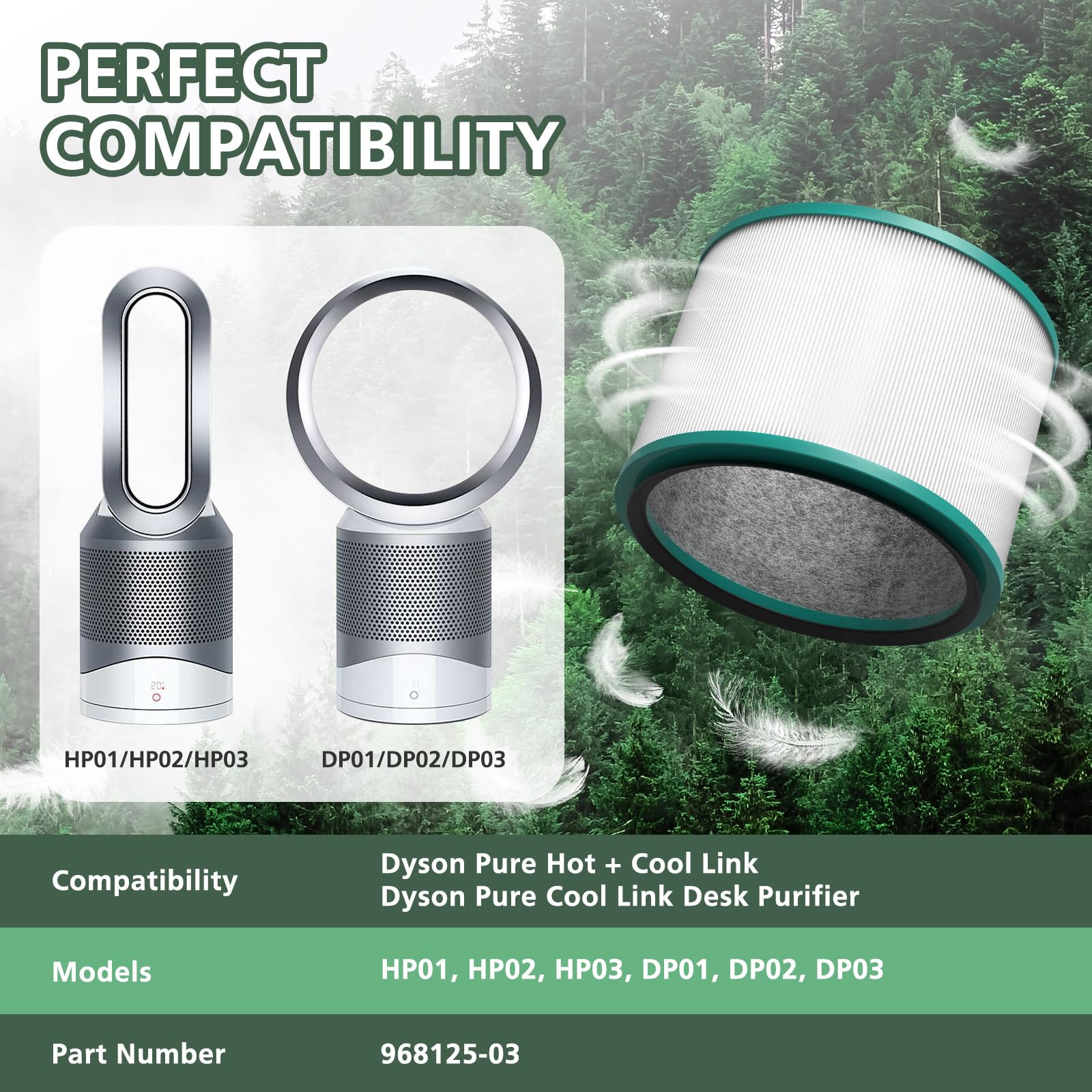 Foto 4 pulgar | Paquete De 2 Filtros Hepa De Repuesto Para Purificadores Dyson Hp01 Hp02 - Venta Internacional.