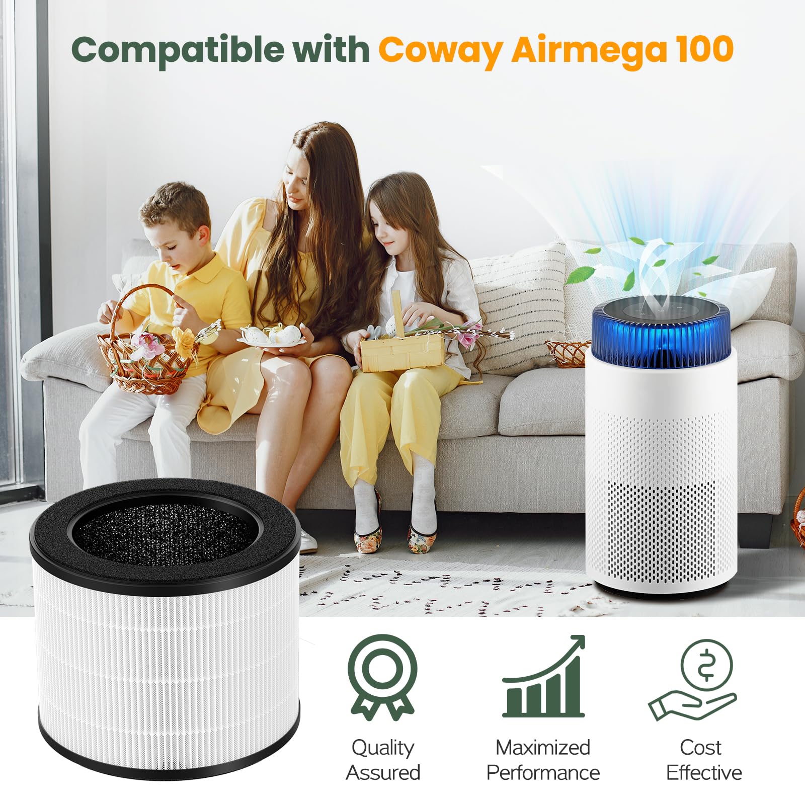 Foto 3 pulgar | Paquete De 2 Filtros De Aire Airmega 100 Compatibles Con Purificador De Aire Coway - Venta Internacional.