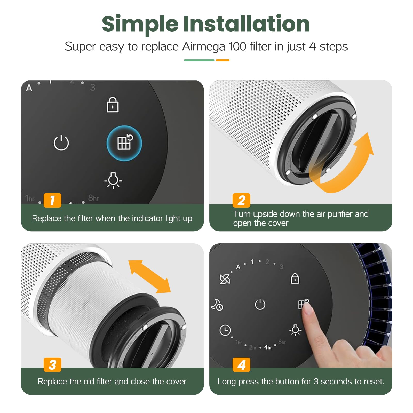 Foto 7 pulgar | Paquete De 2 Filtros De Aire Airmega 100 Compatibles Con Purificador De Aire Coway - Venta Internacional.