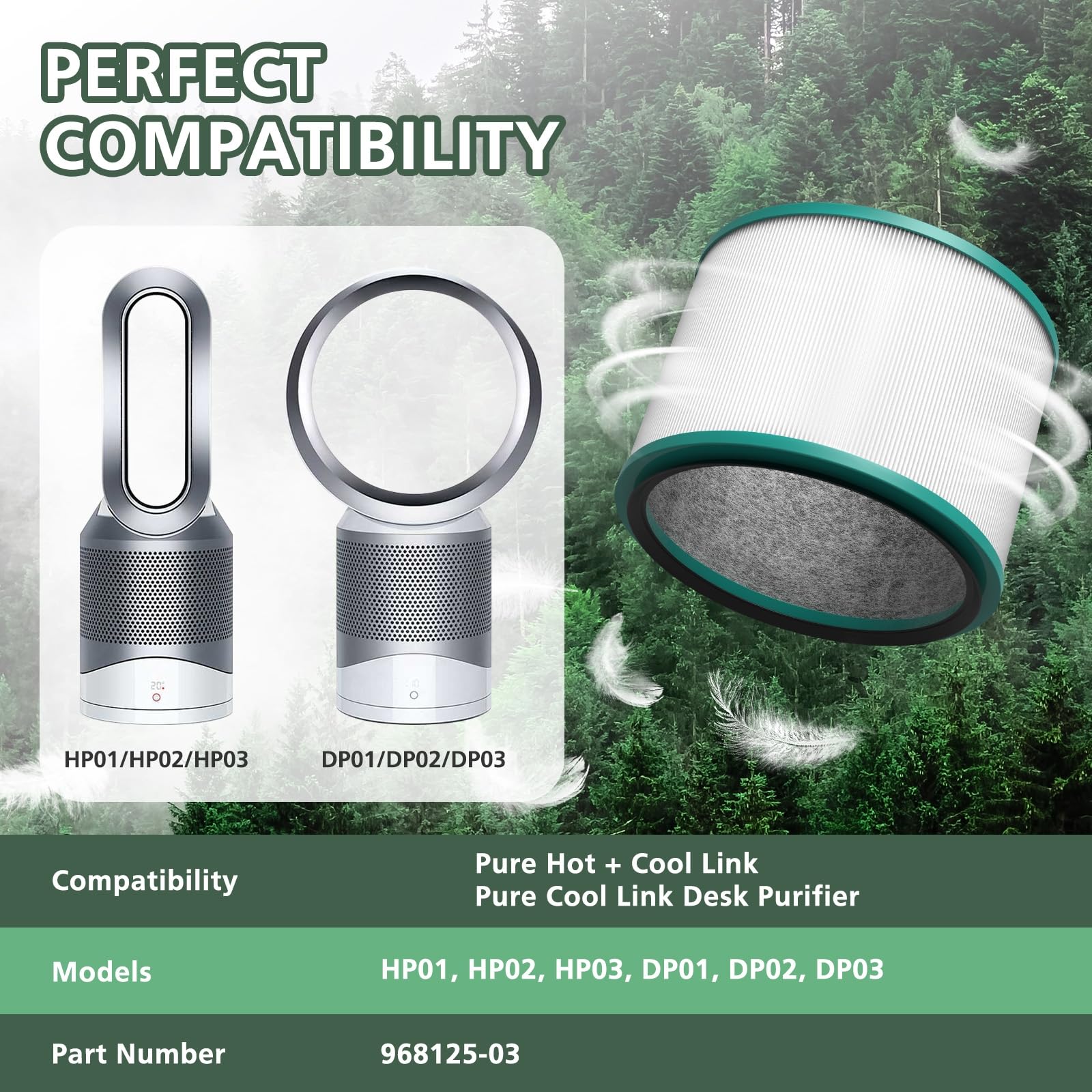 Foto 4 pulgar | El Filtro Hepa Es Compatible Inlive Con El Purificador De Escritorio Dyson - Venta Internacional.