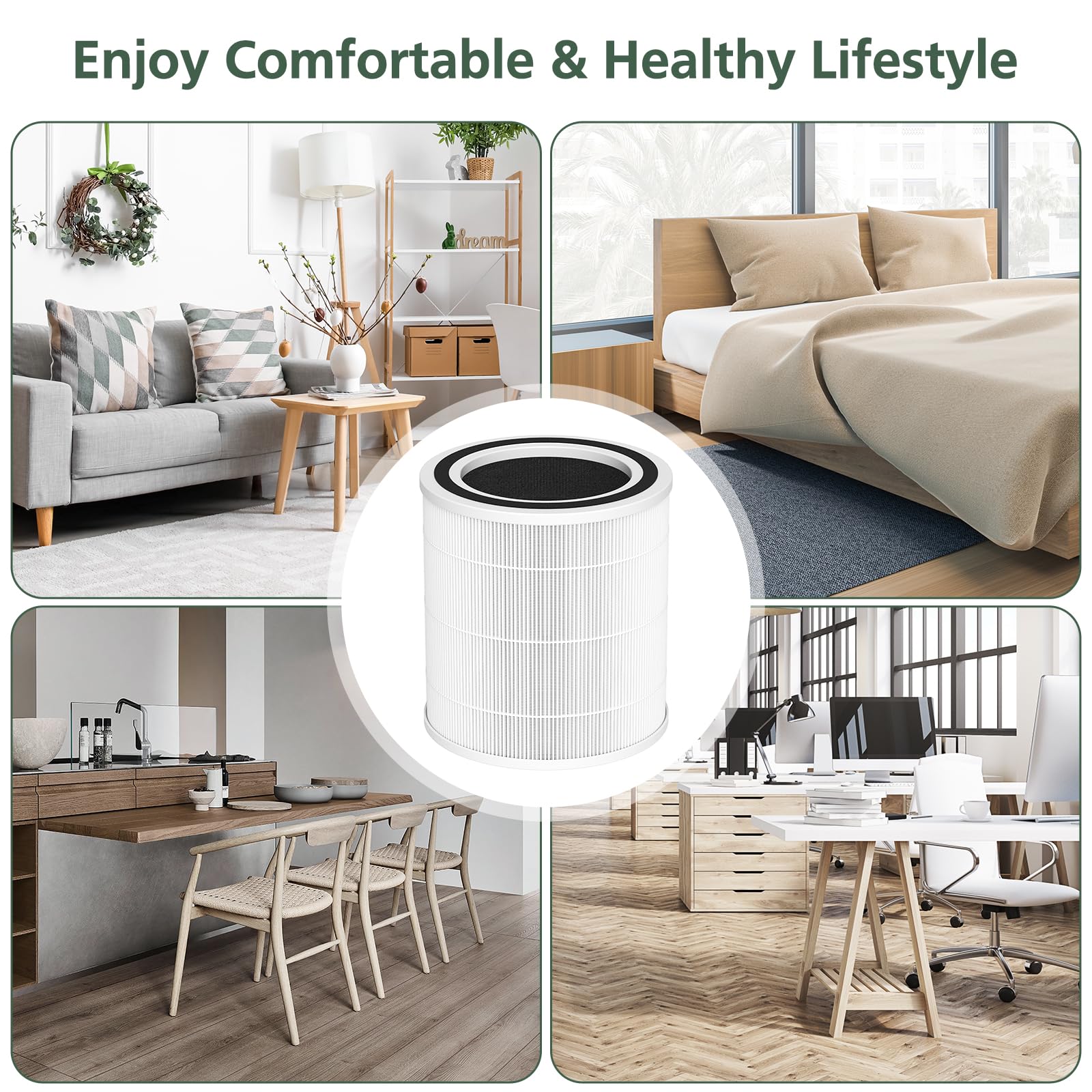 Foto 7 | Filtro De Repuesto Para Purificador De Aire Isinlive Ac400, Paquete X2 - Venta Internacional.