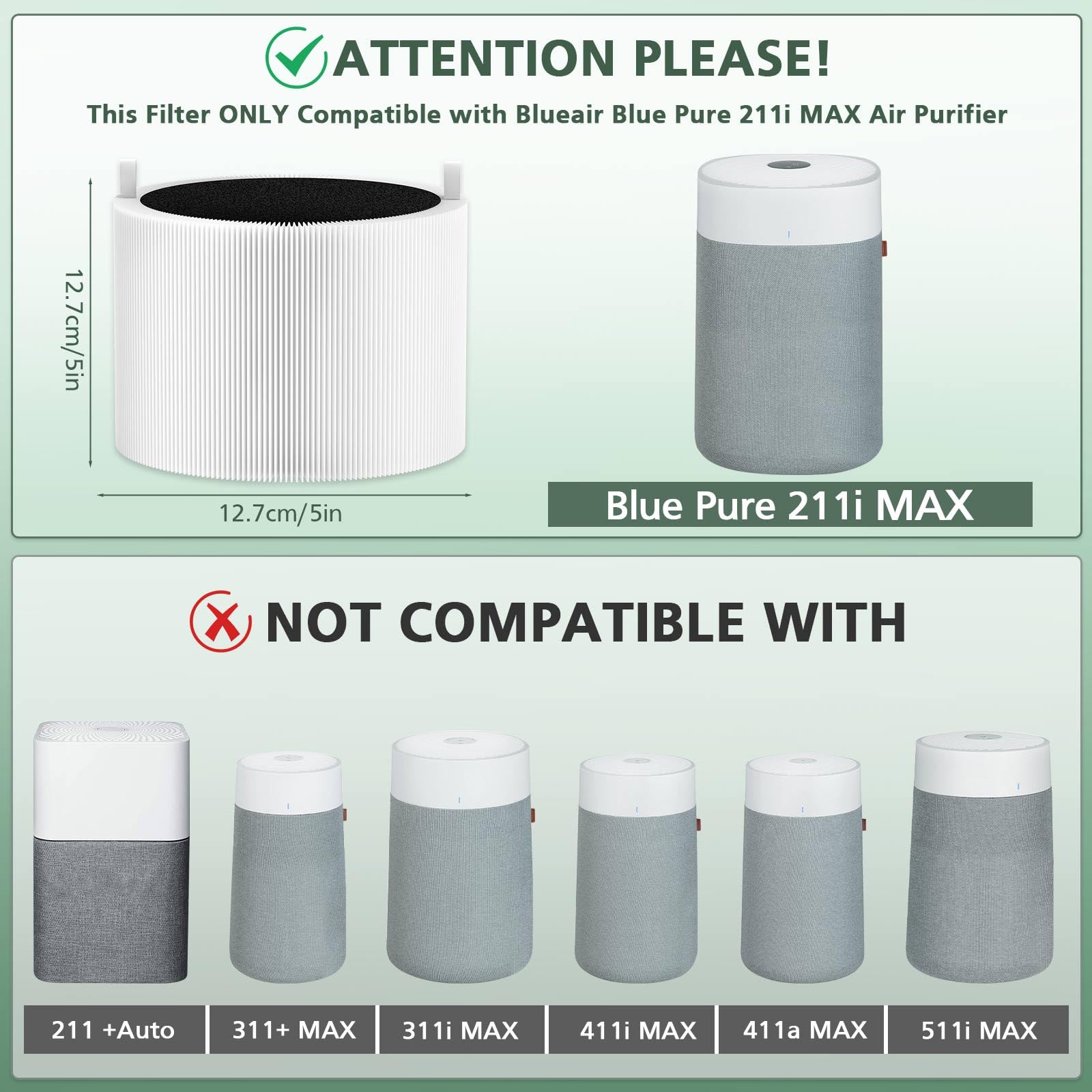 Foto 3 pulgar | Filtro De Repuesto Isinlive 211i Max Para Blueair Blue Pure 211i Max - Venta Internacional.
